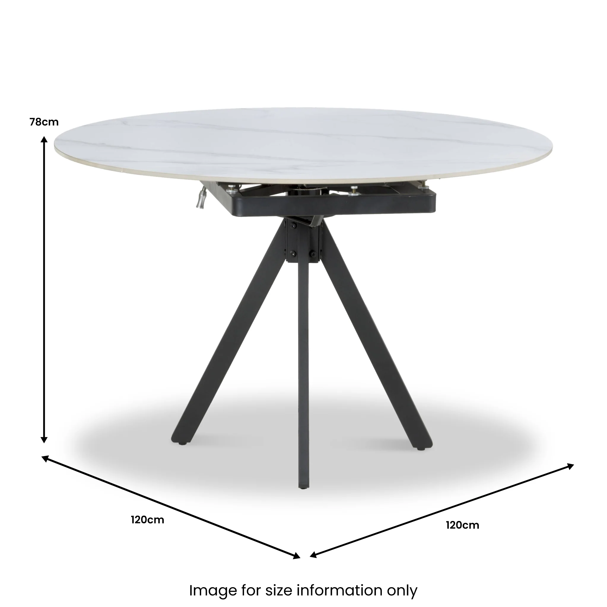 Acklam 120cm Extending Round Dining Table - Image 11