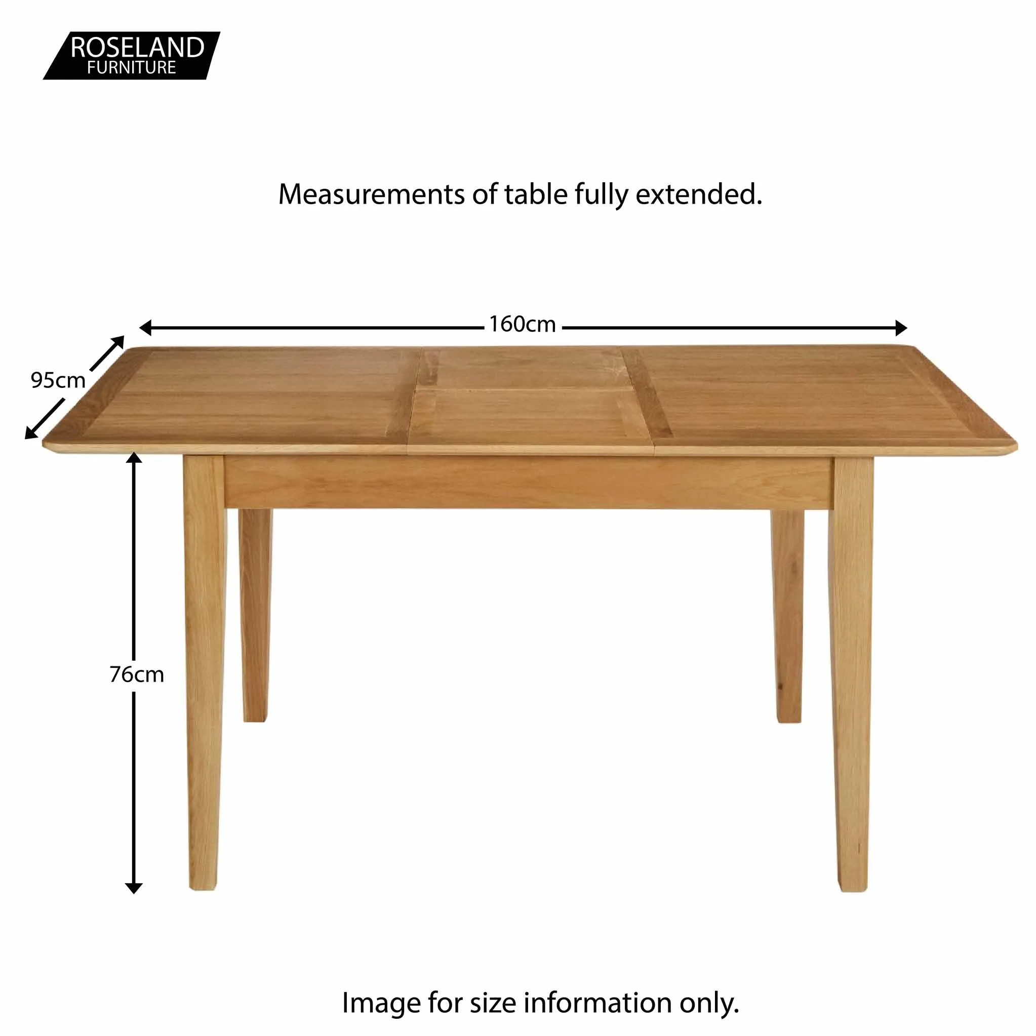 Alba Oak 120-160cm Extending Table - Image 12