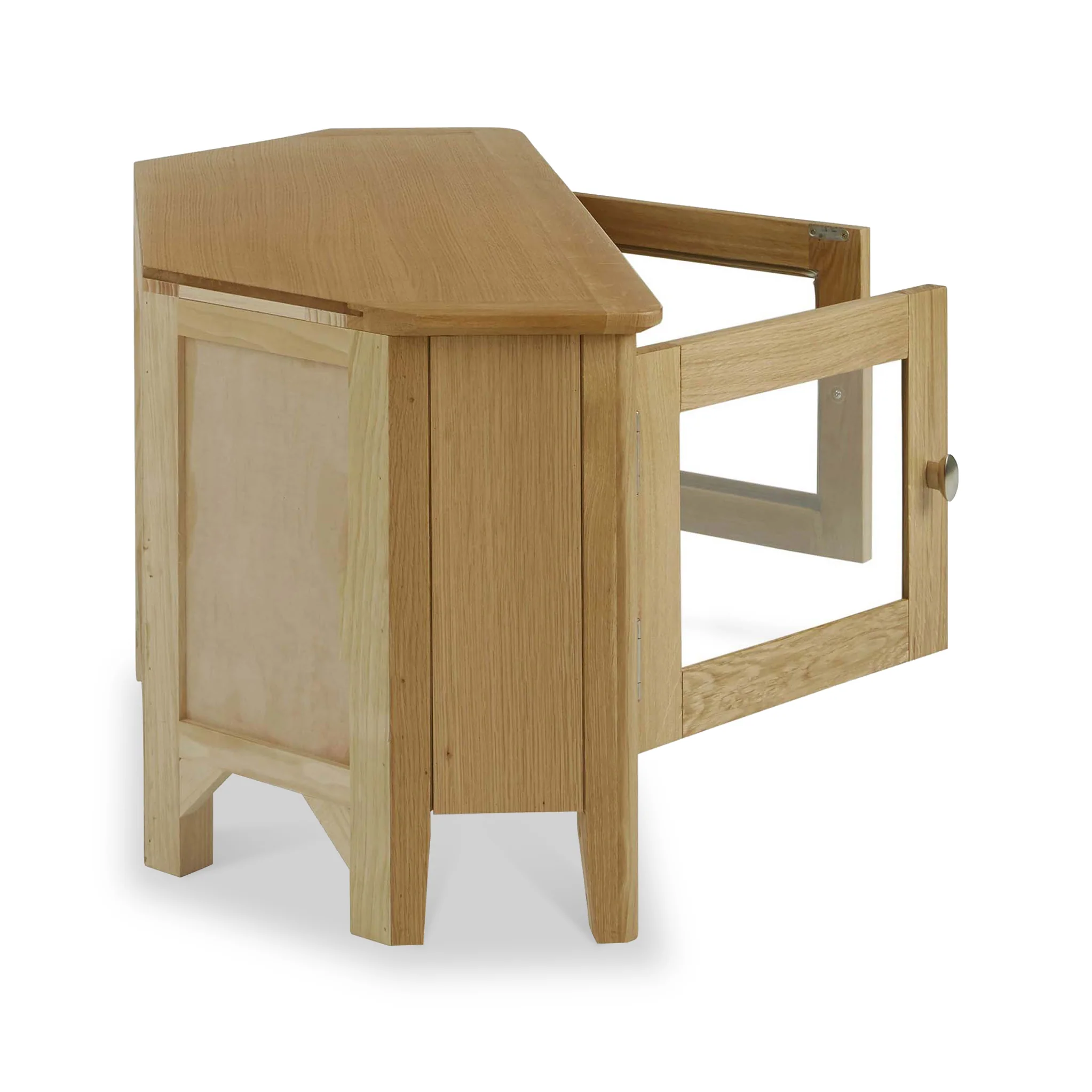 Alba Oak Corner TV Stand - Image 6