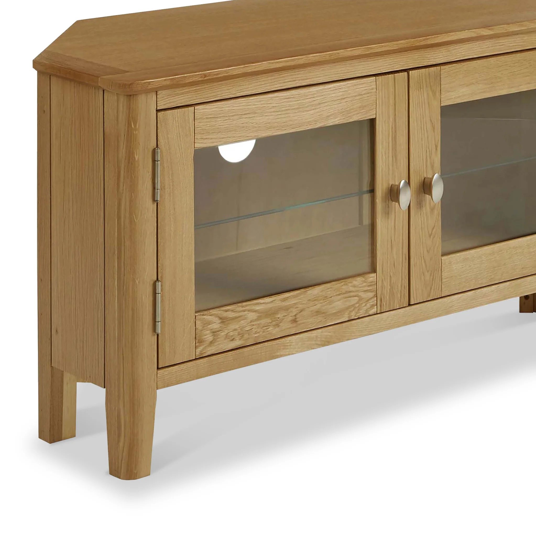 Alba Oak Corner TV Stand - Image 7