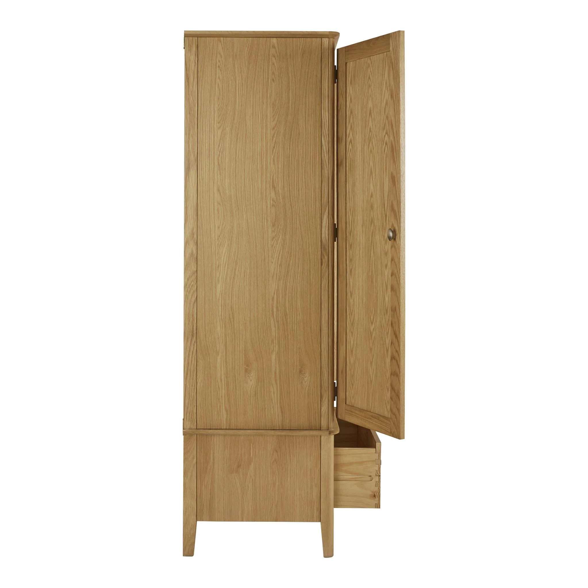 Alba Oak Double Wardrobe with Drawer - Image 5