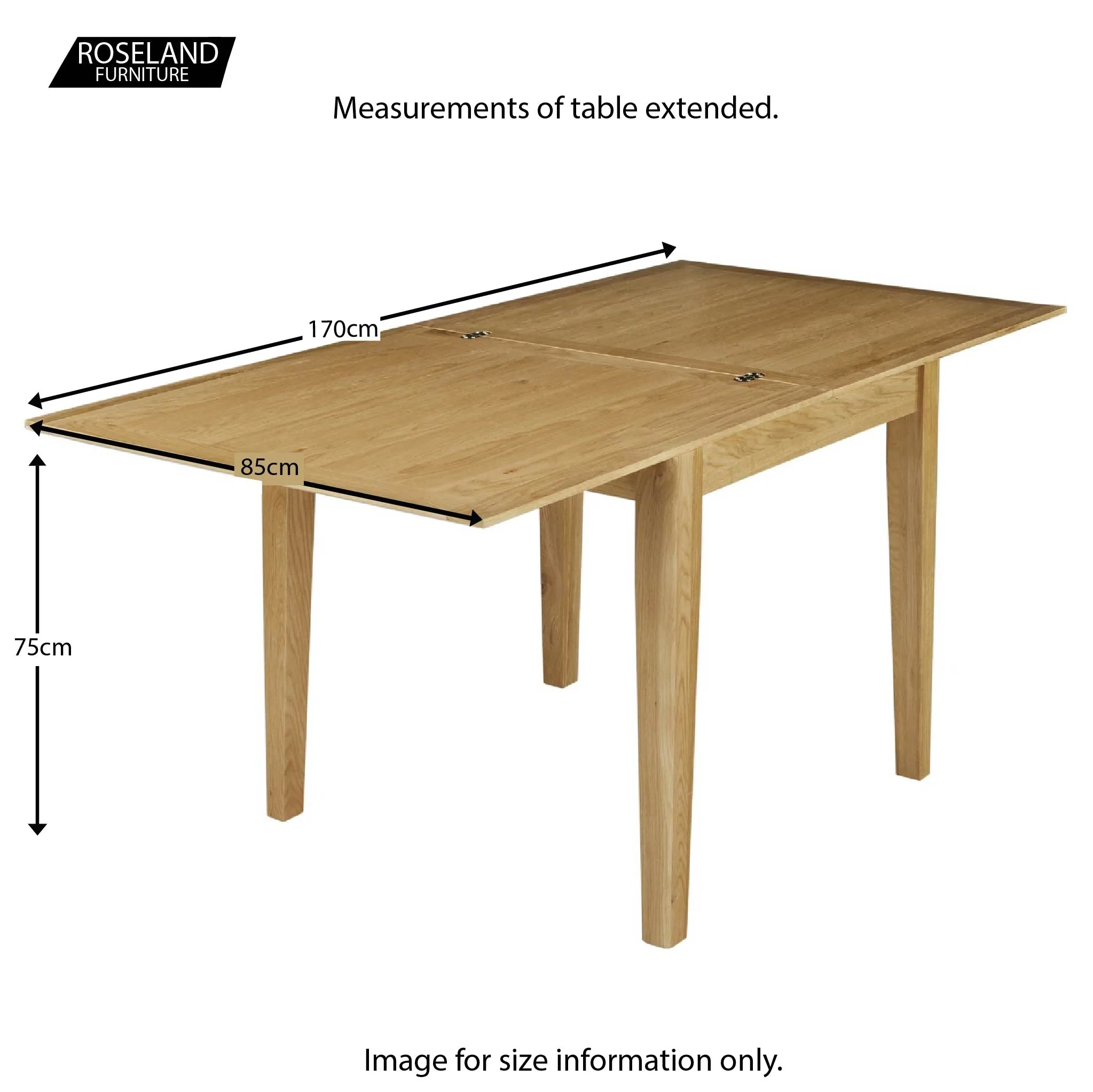 Alba Oak Flip Top Dining Table - Image 12