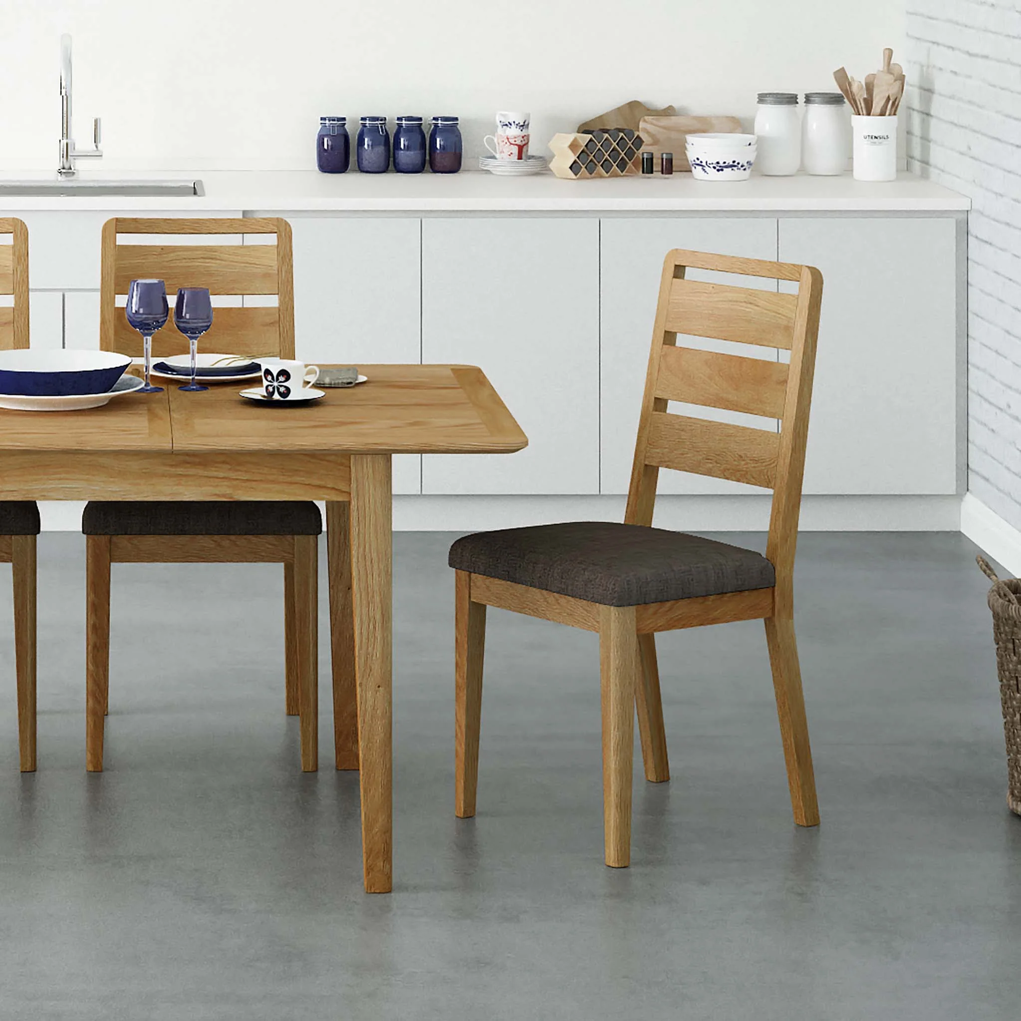 Alba Oak Ladder Back Dining Chair - Image 8