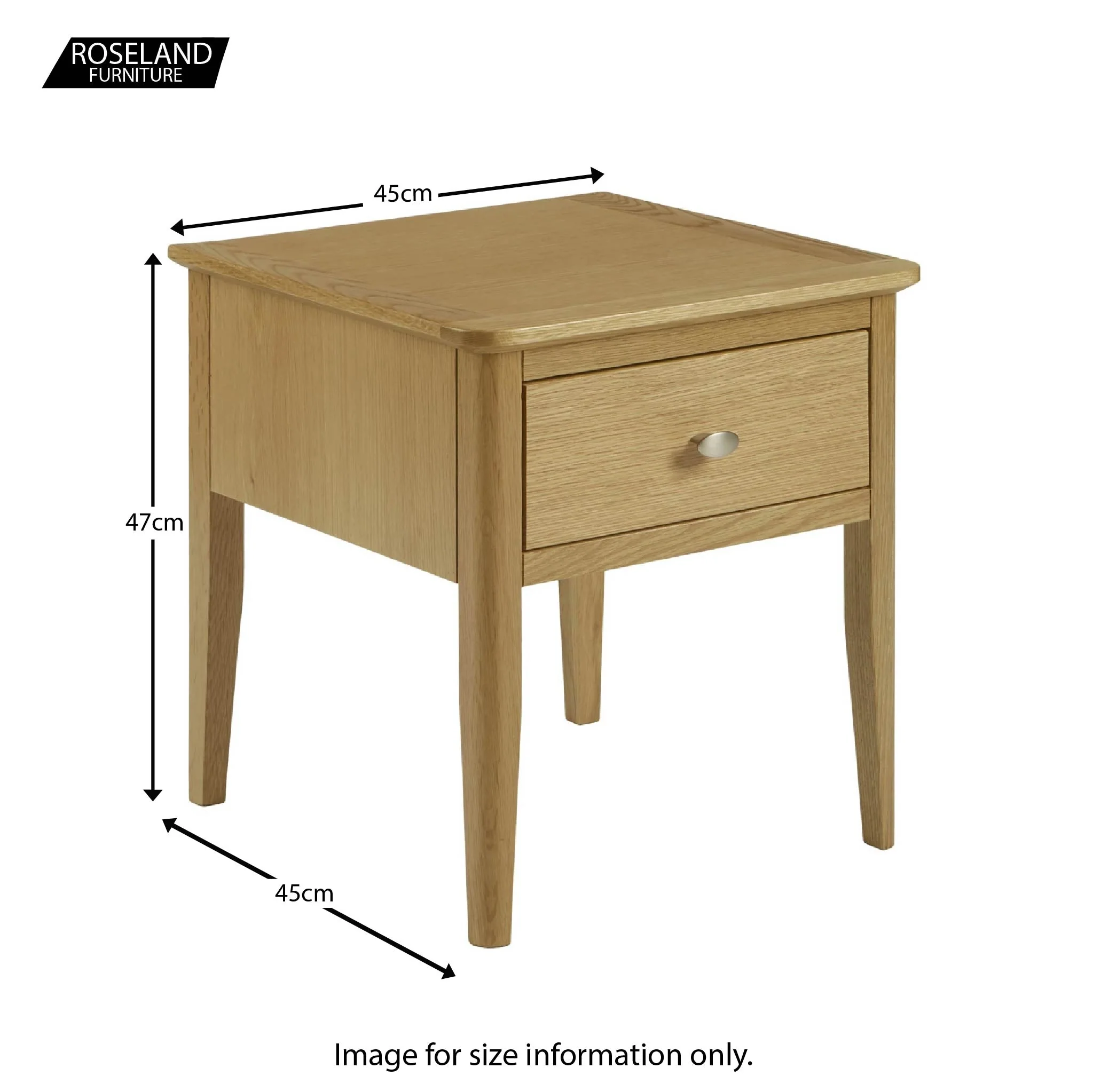 Alba Oak Lamp Table - Image 10