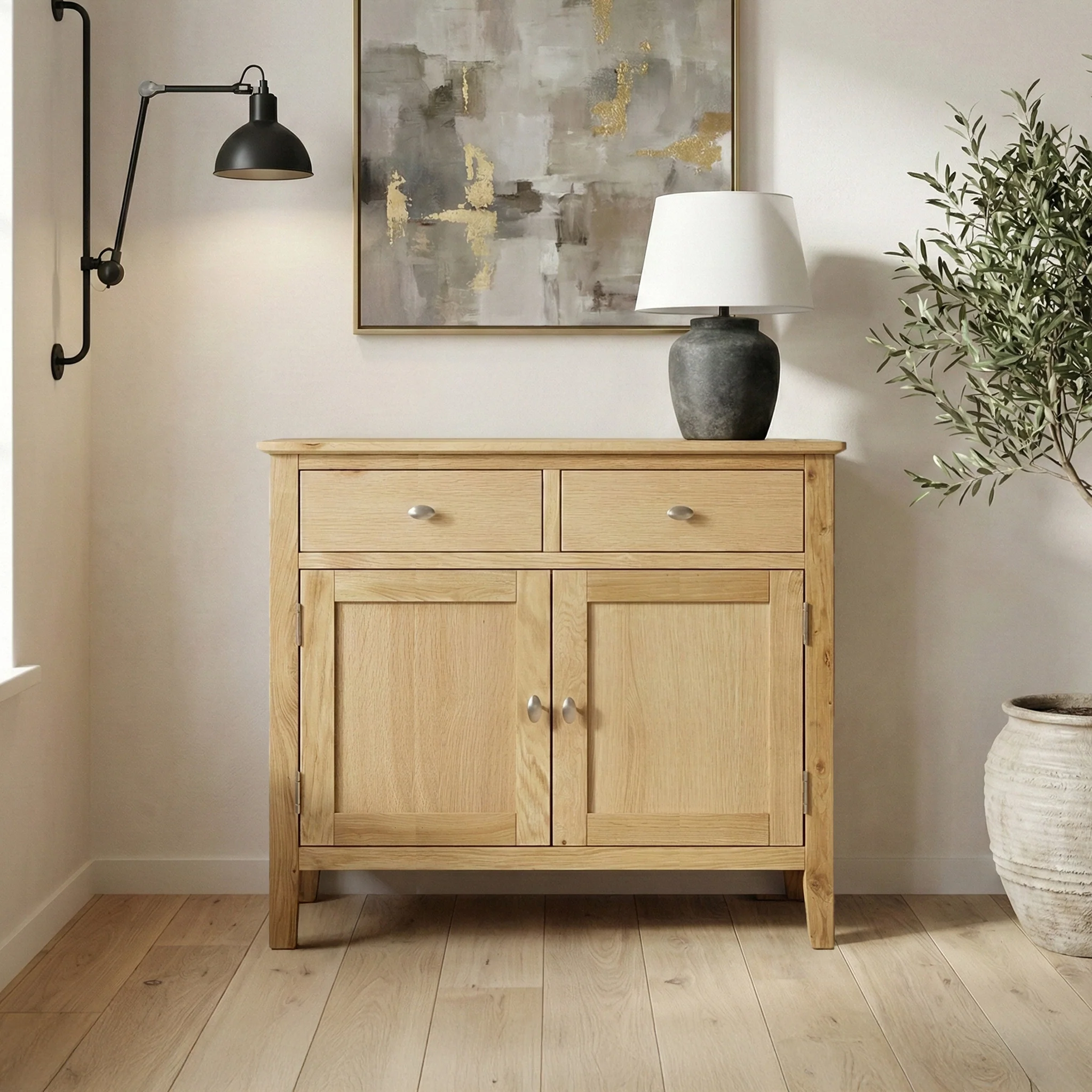 Alba Oak Small Sideboard - Image 2