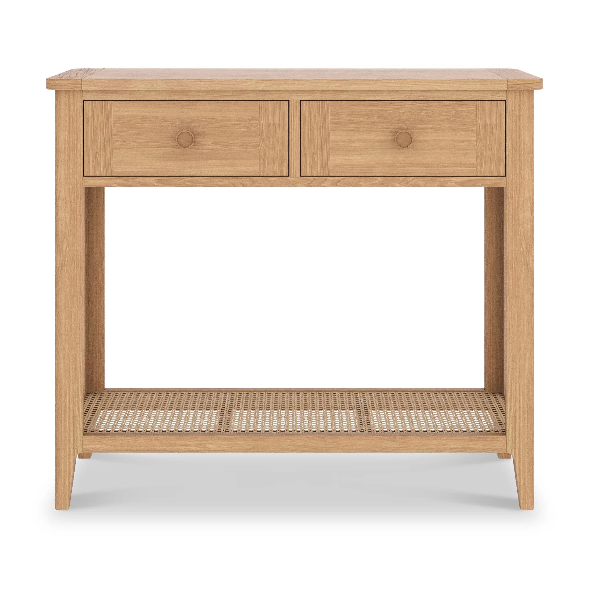 Albany Oak & Rattan Console Table - Image 3