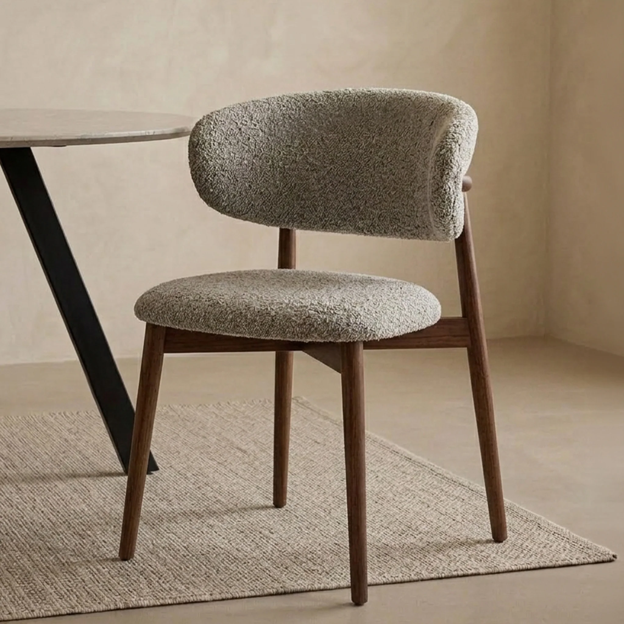 Almeria Boucle Dining Chair - Image 2