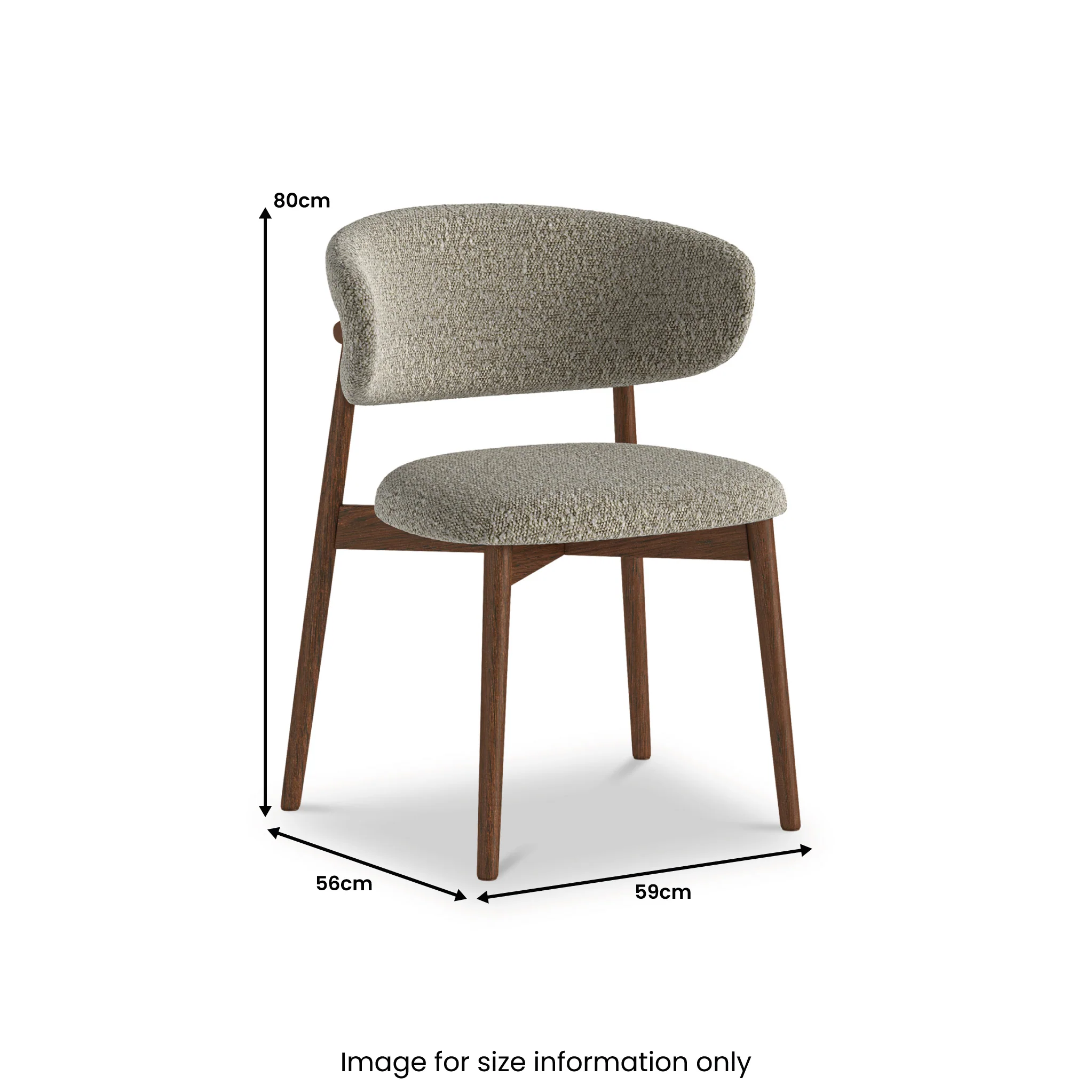 Almeria Boucle Dining Chair - Image 4
