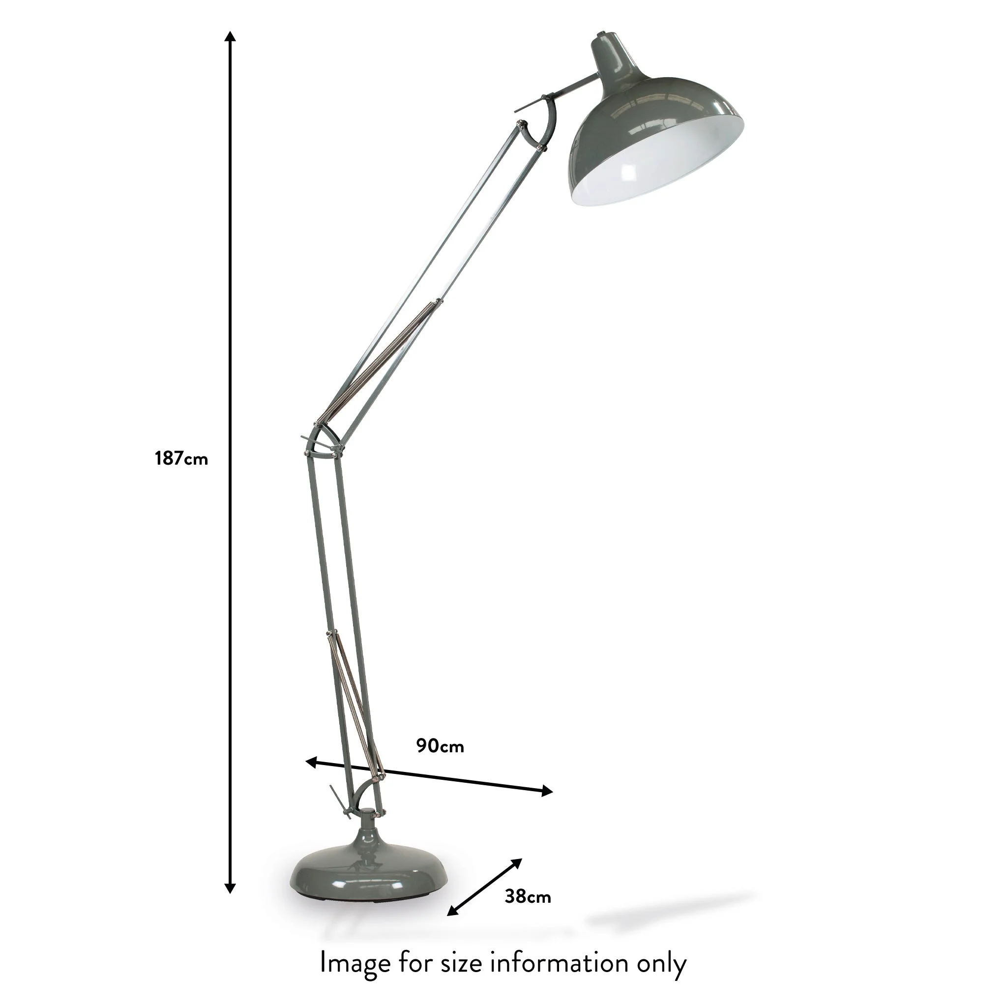 Alonzo Painted Oversize Task Floor Lamp - Image 4