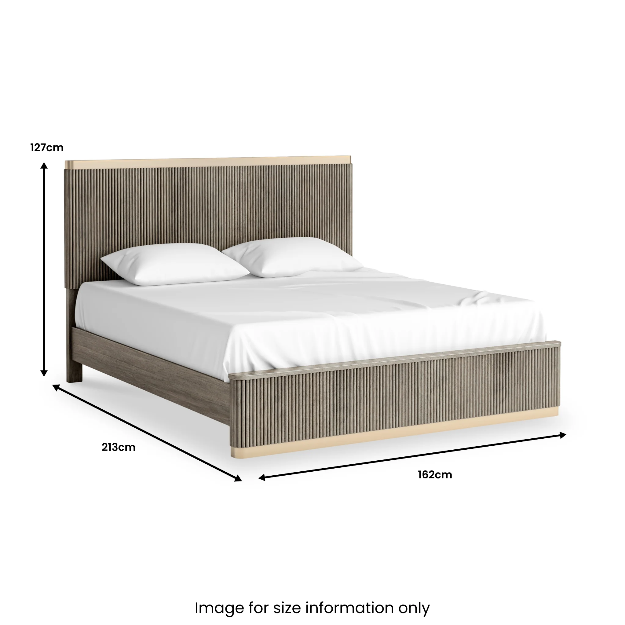 Amelie Grey Fluted Bed - Image 6