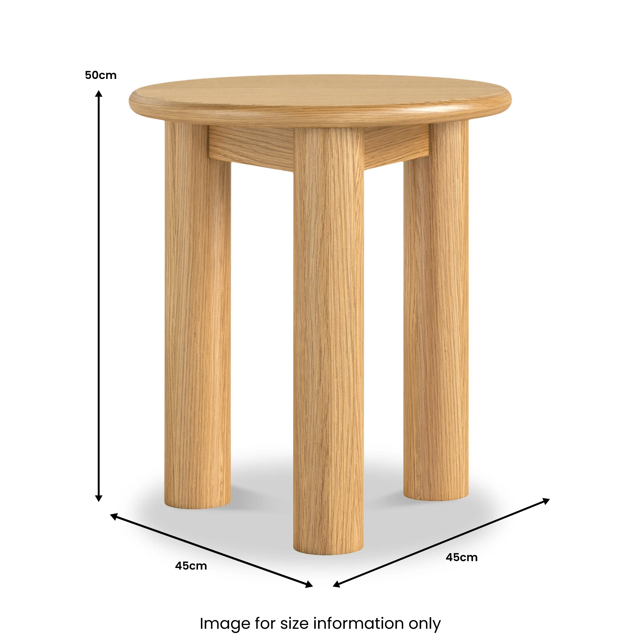 Arden Oak Side Table - Image 3