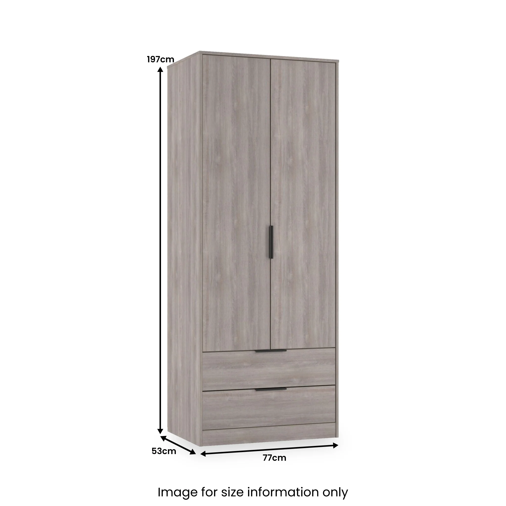 Ashbourne Double Wardrobe & 2 Drawers - Image 15