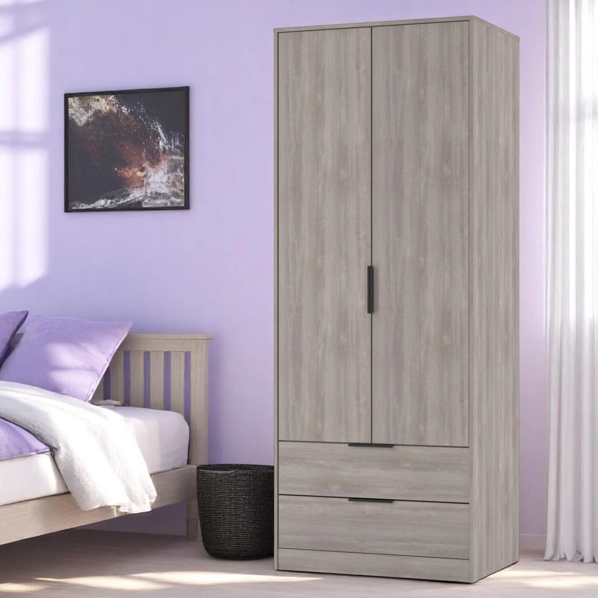 Ashbourne Double Wardrobe & 2 Drawers - Image 2