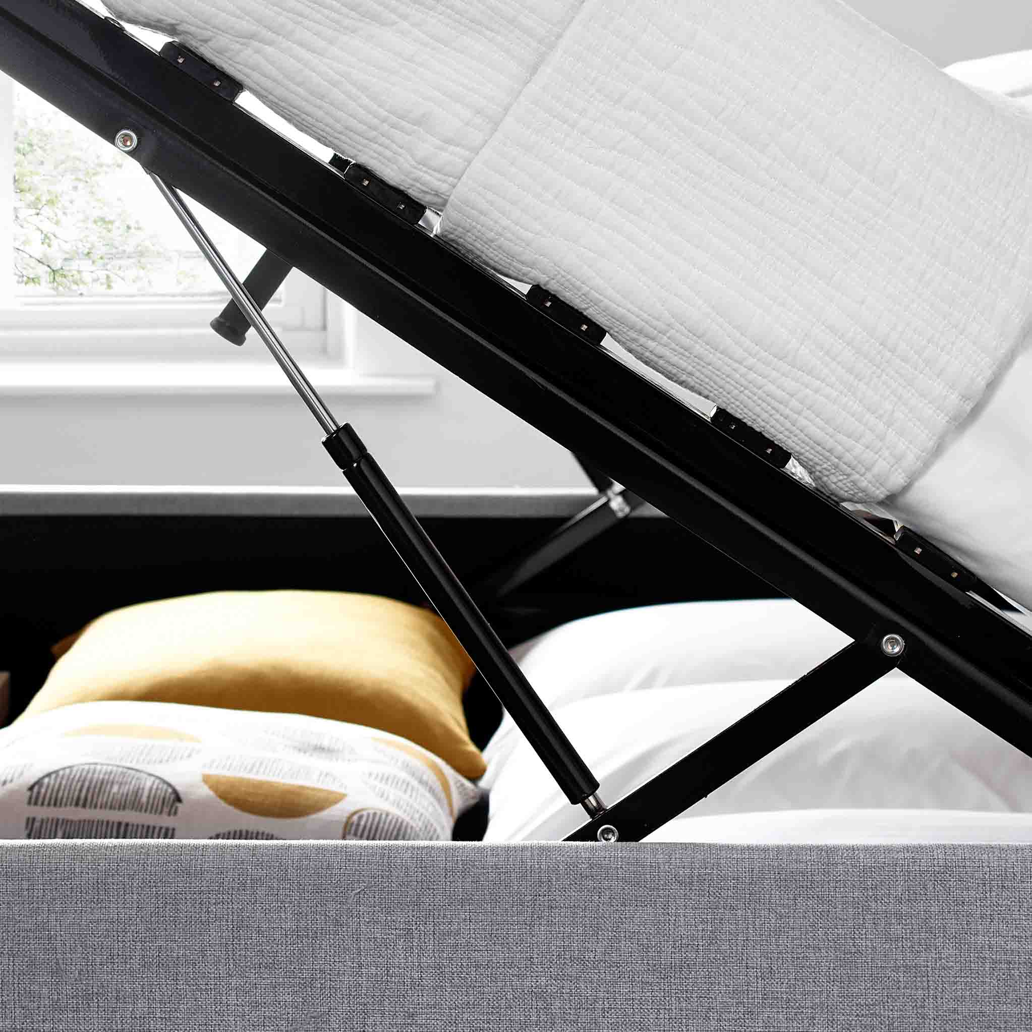 Ashley Upholstered Ottoman Storage Bed Frame - Image 11
