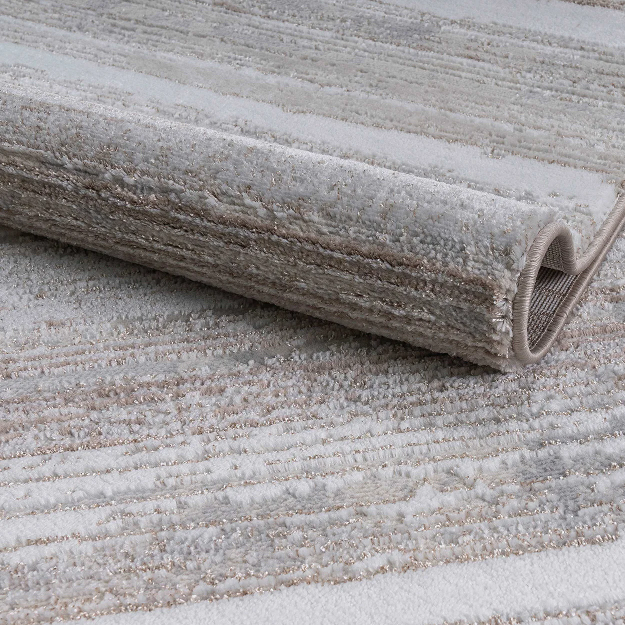 Auric Shimmer Linear Stripe Rug - Image 5