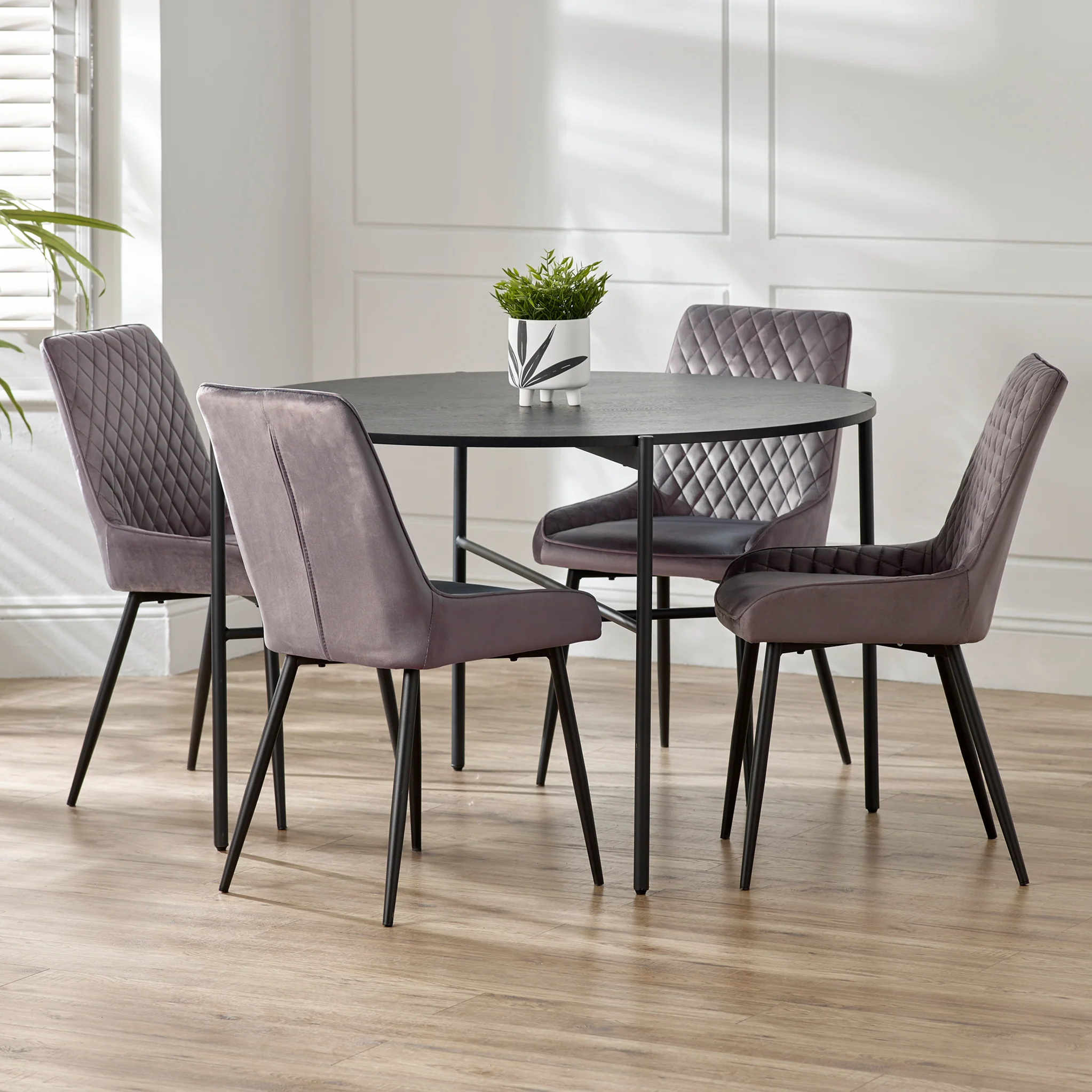 Austin 120cm Black Dining Table - Image 2