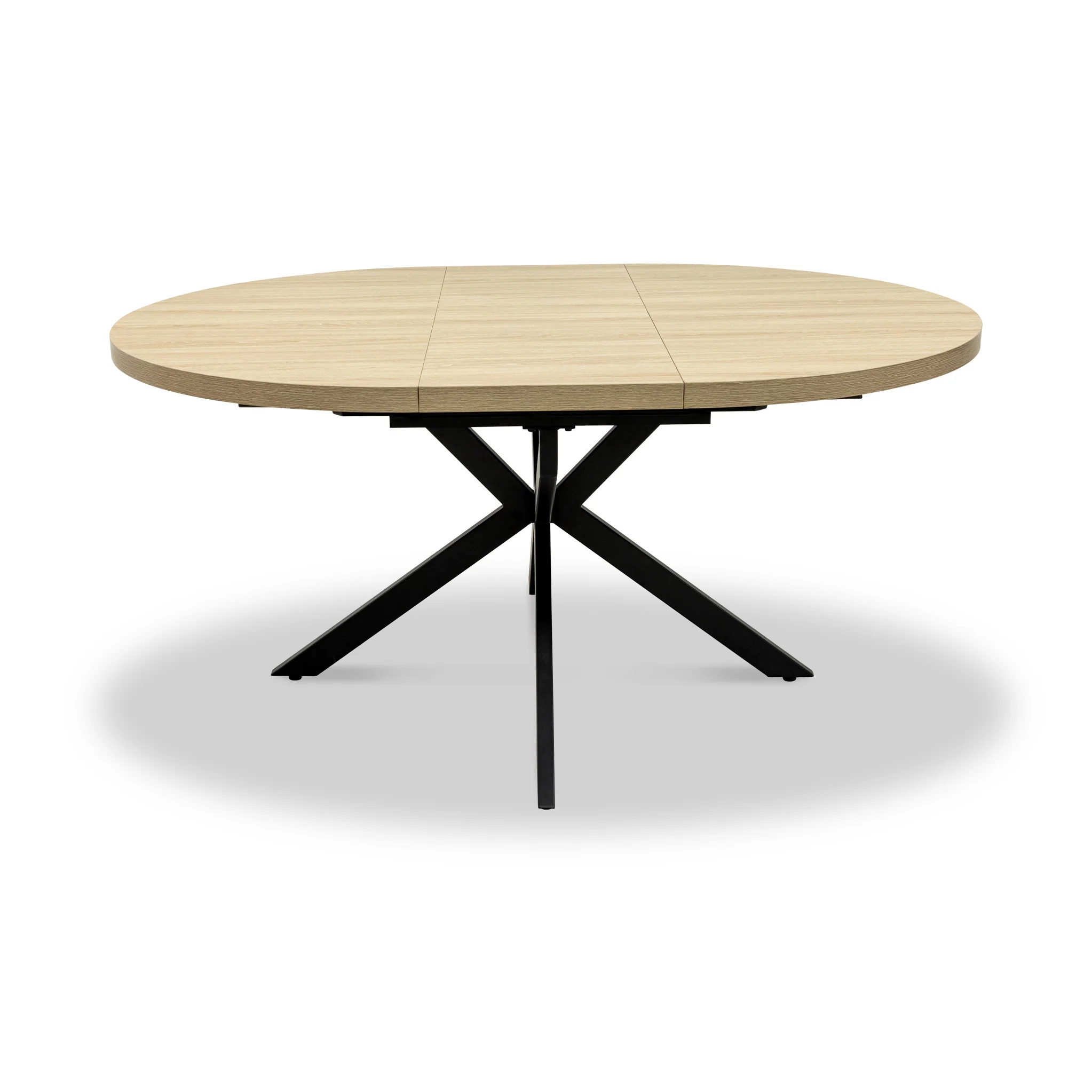 Barker 120cm-160cm Light Oak Effect Extending Dining Table