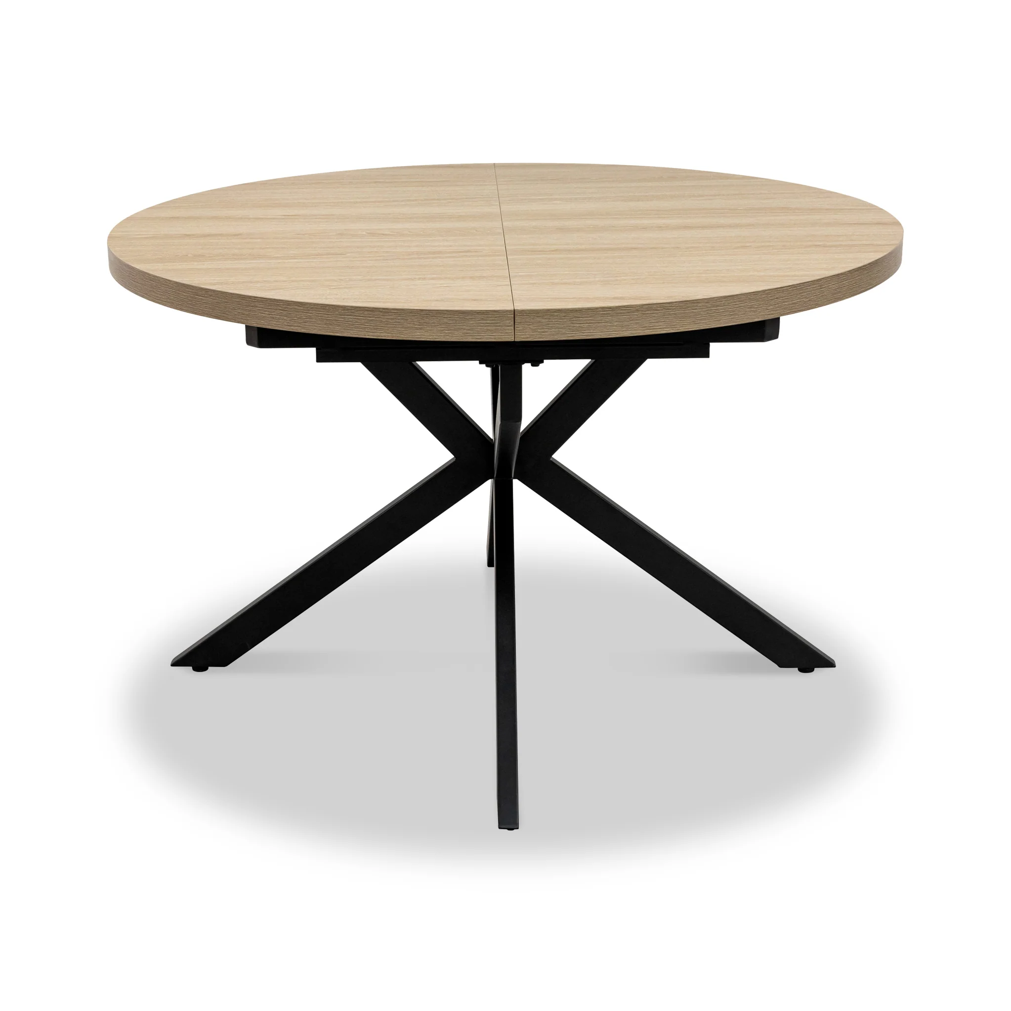 Barker 120cm-160cm Light Oak Effect Extending Dining Table - Image 3