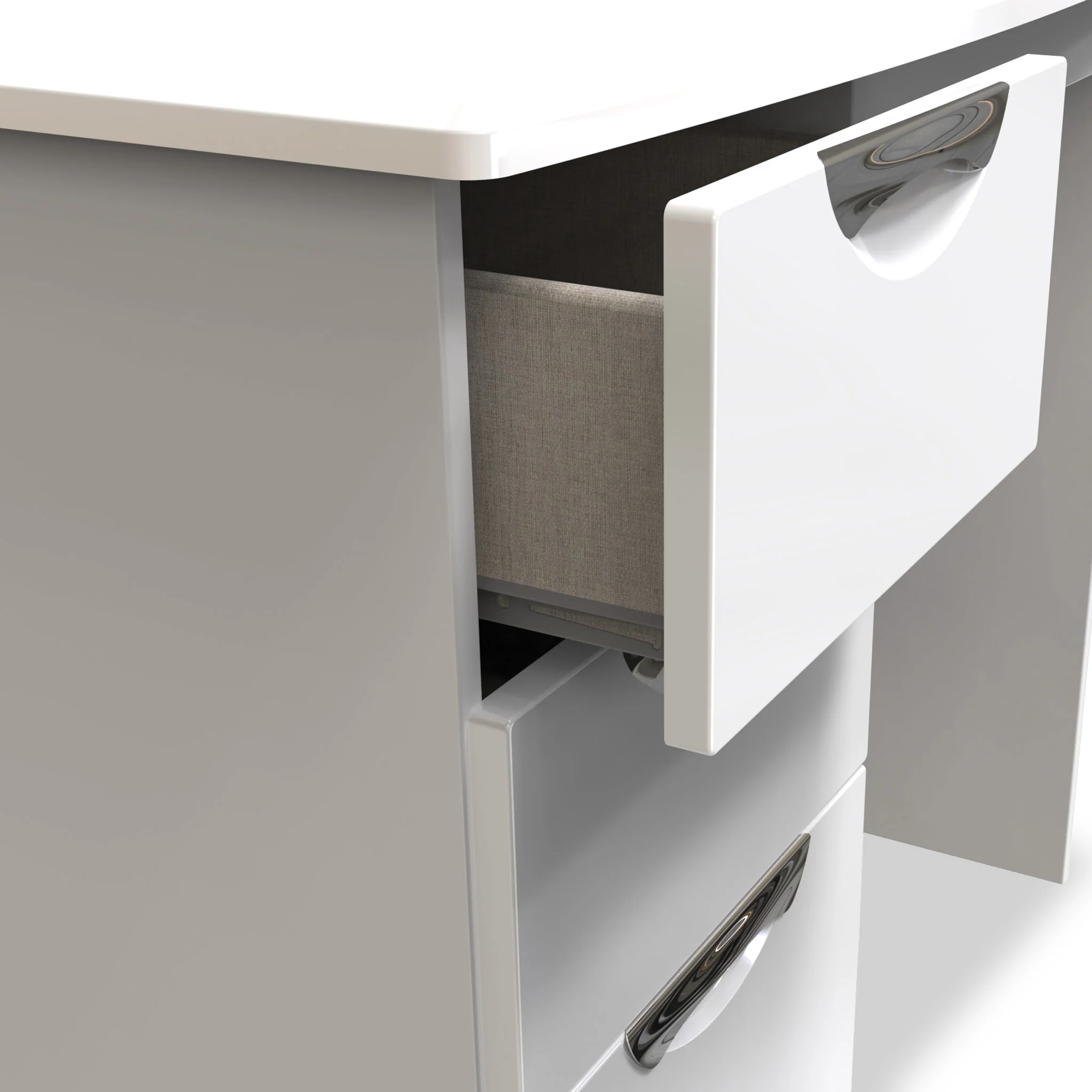 Beckett Gloss 3 Drawer Dressing Table - Image 8
