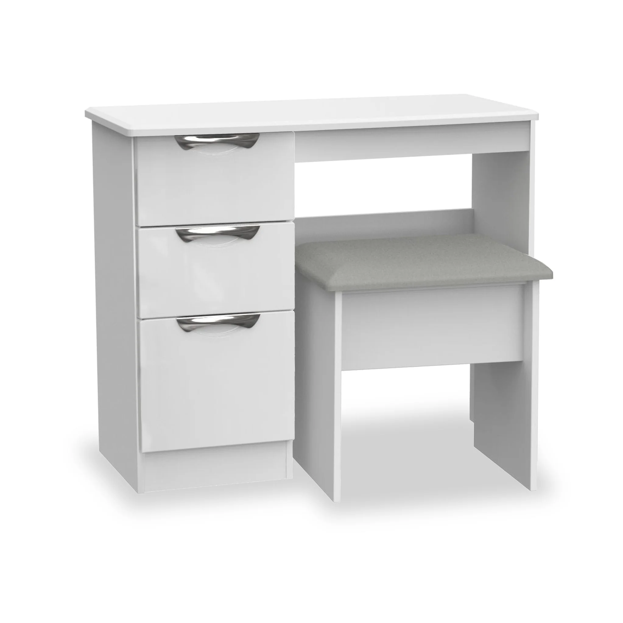Beckett Gloss Dressing Table with Stool - Image 23