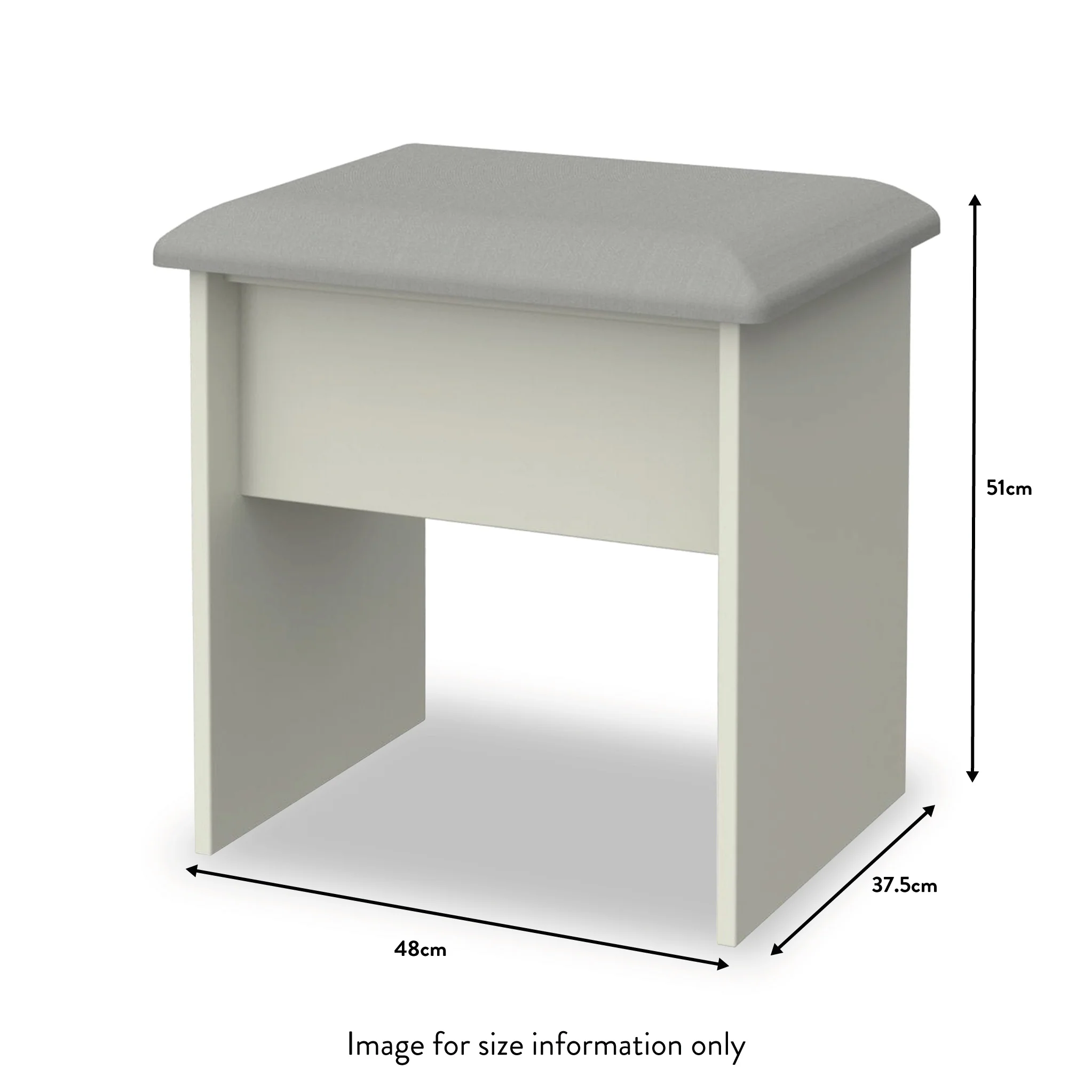 Beckett Gloss Dressing Table with Stool - Image 30