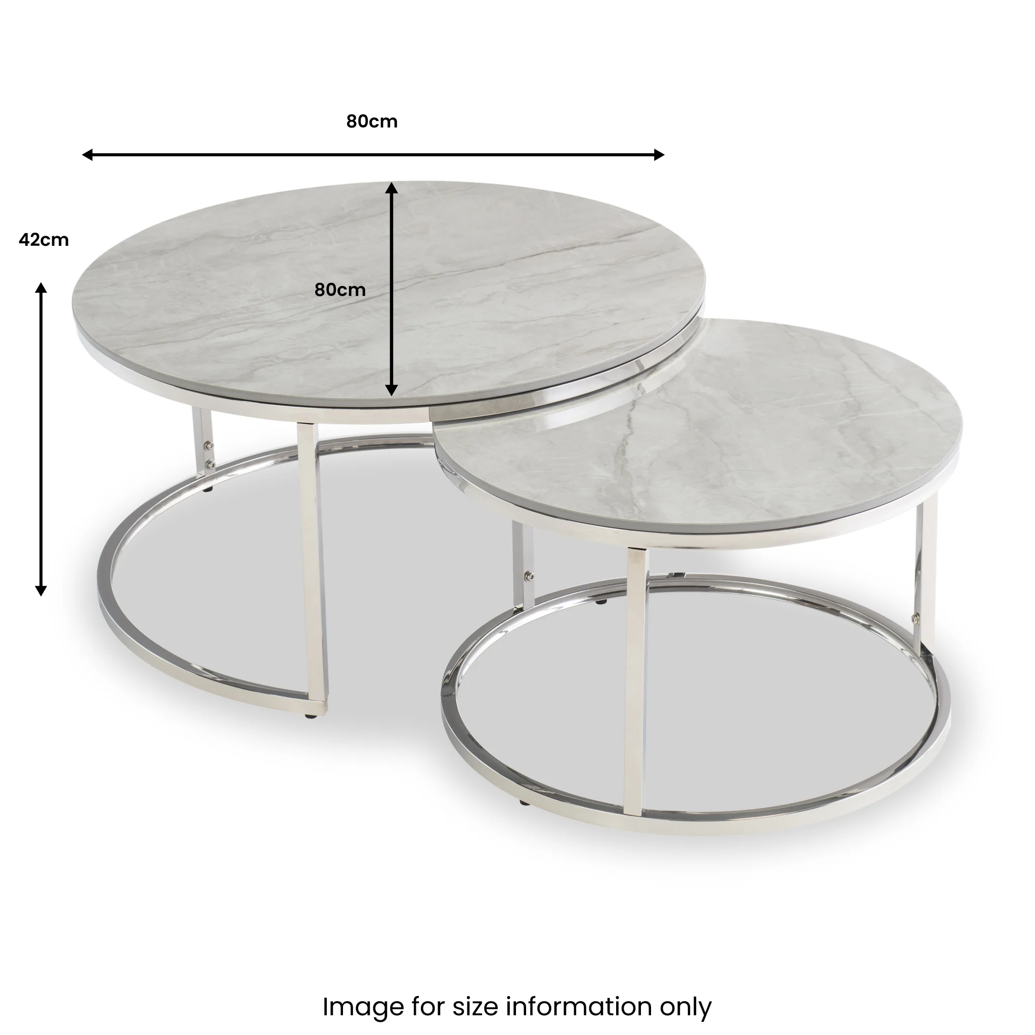 Berta Gloss Sintered Stone Coffee Table Set - Image 7
