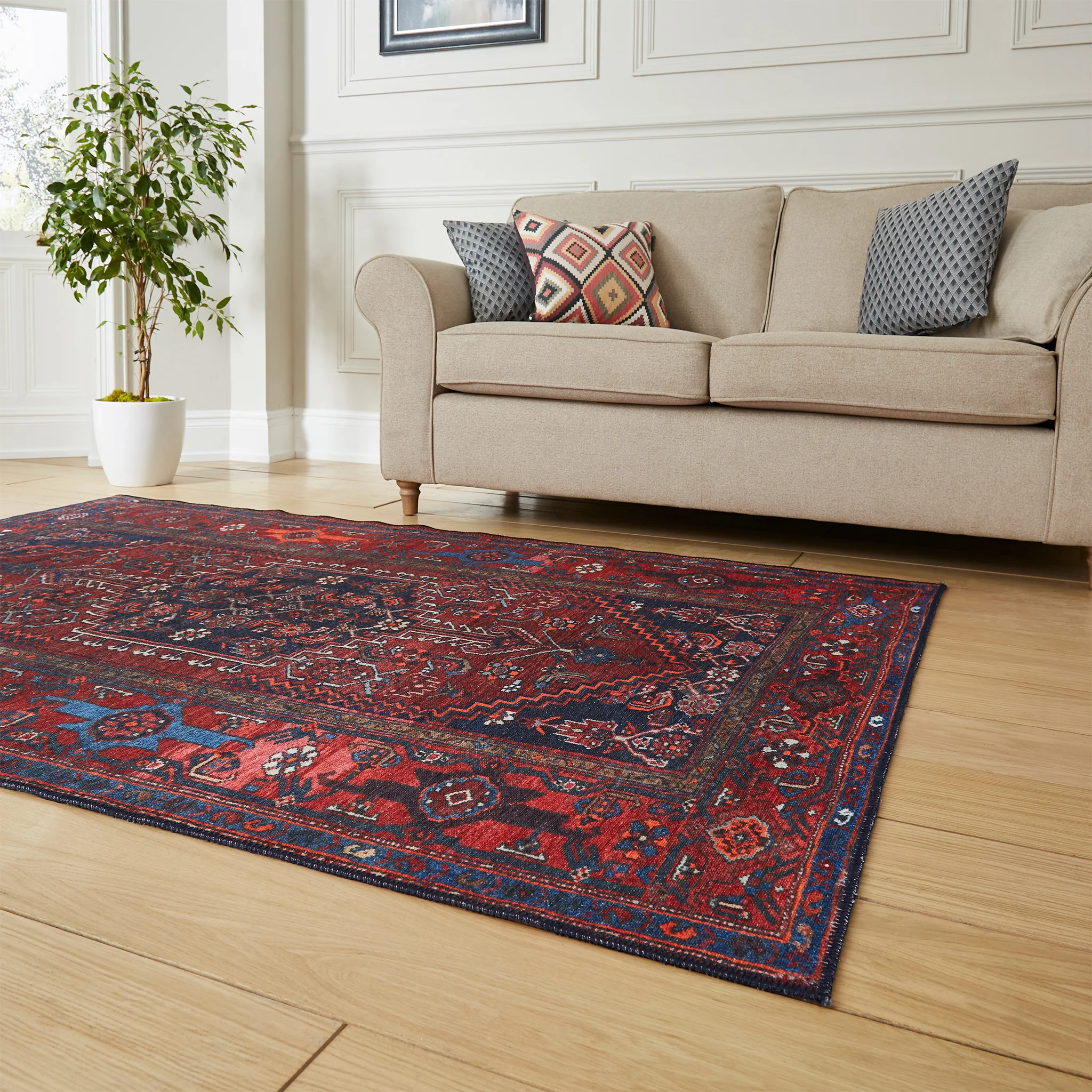 Birchall Washable Persian Design Rug - Image 3