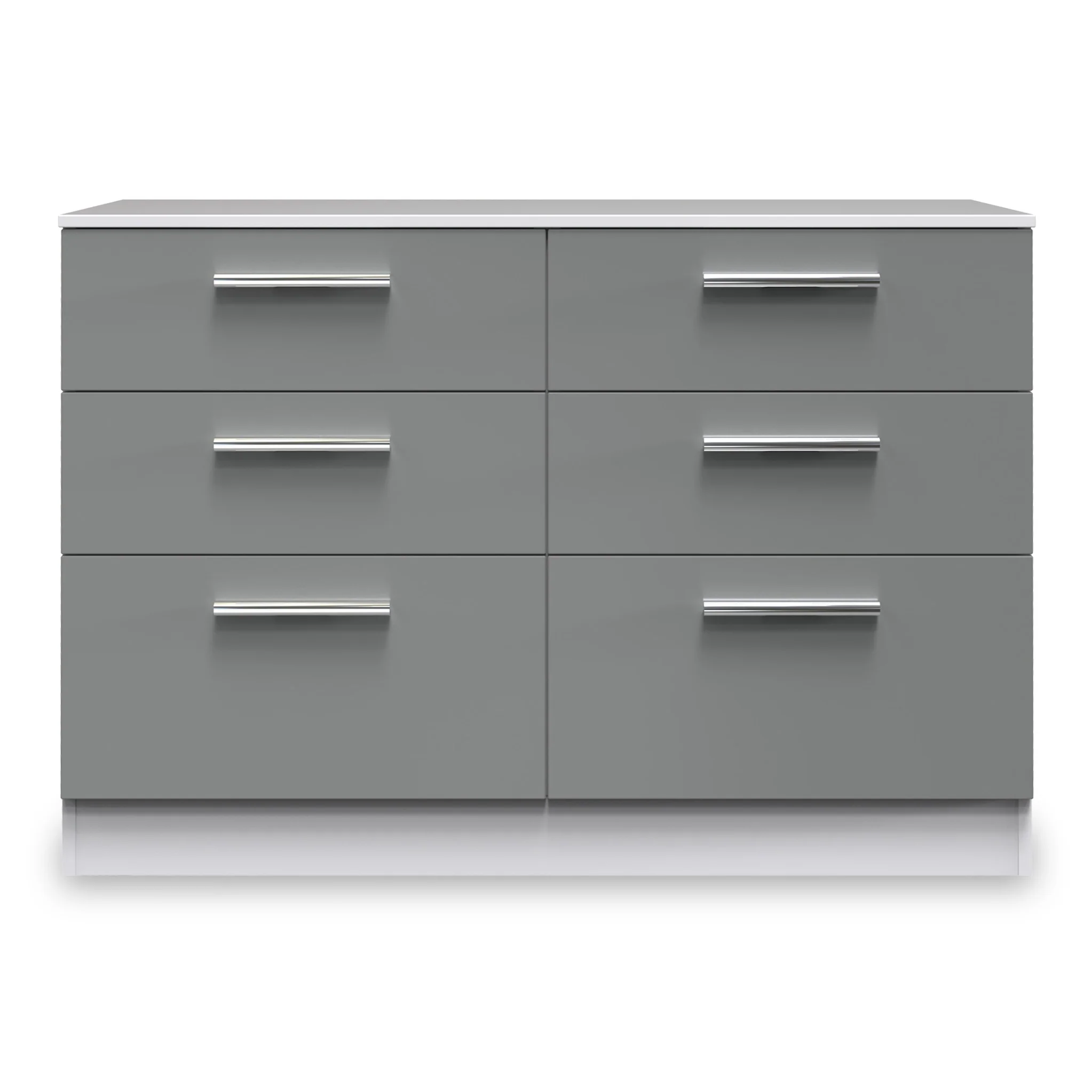 Blakely Grey and White 6 Drawer Wide Chest - Image 2