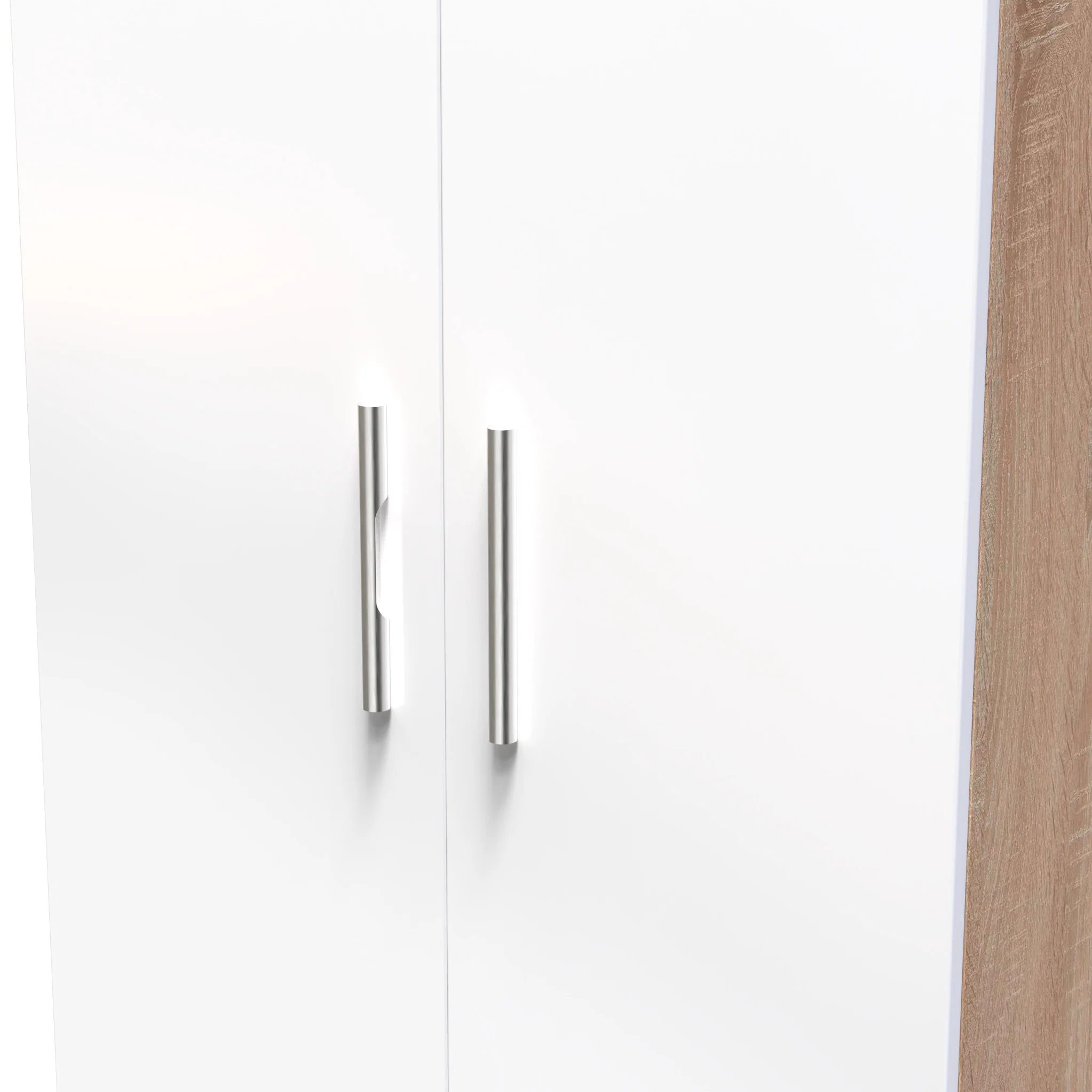 Blakely White & Light Oak 2 Door Wardrobe - Image 3