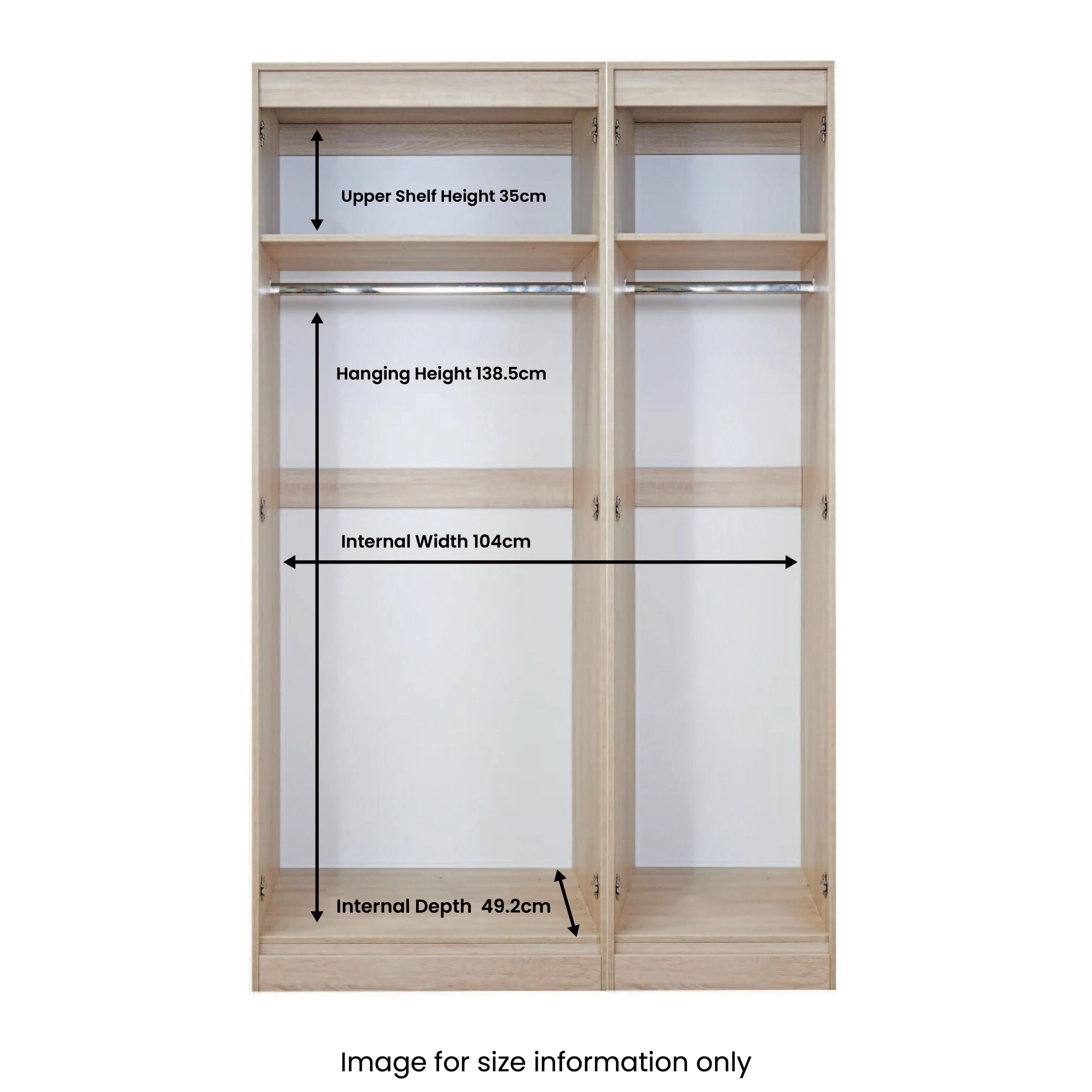 Bramham Grey 3 Door Mirror Wardrobe - Image 7