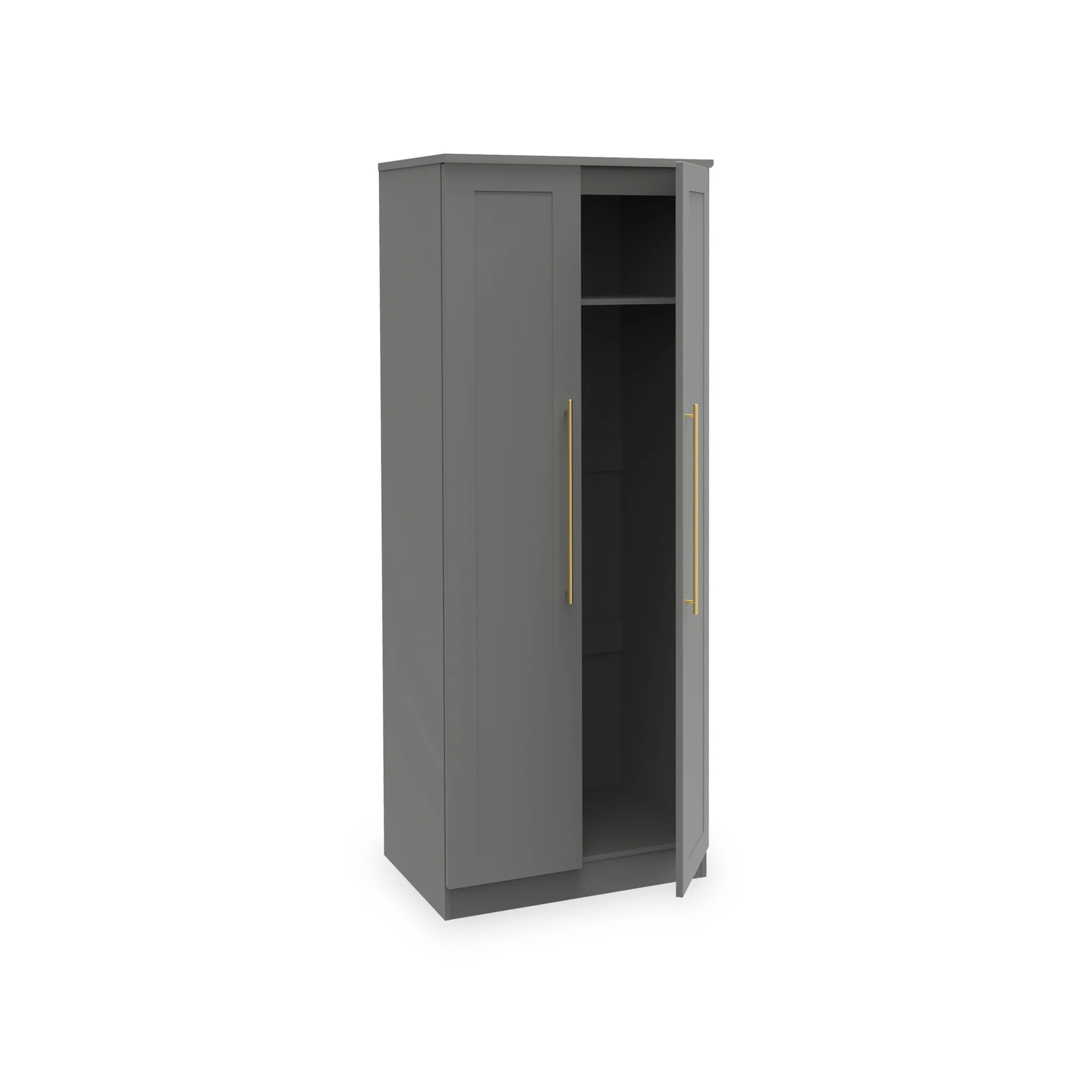 Bramham Grey 2 Door Wardrobe - Image 3