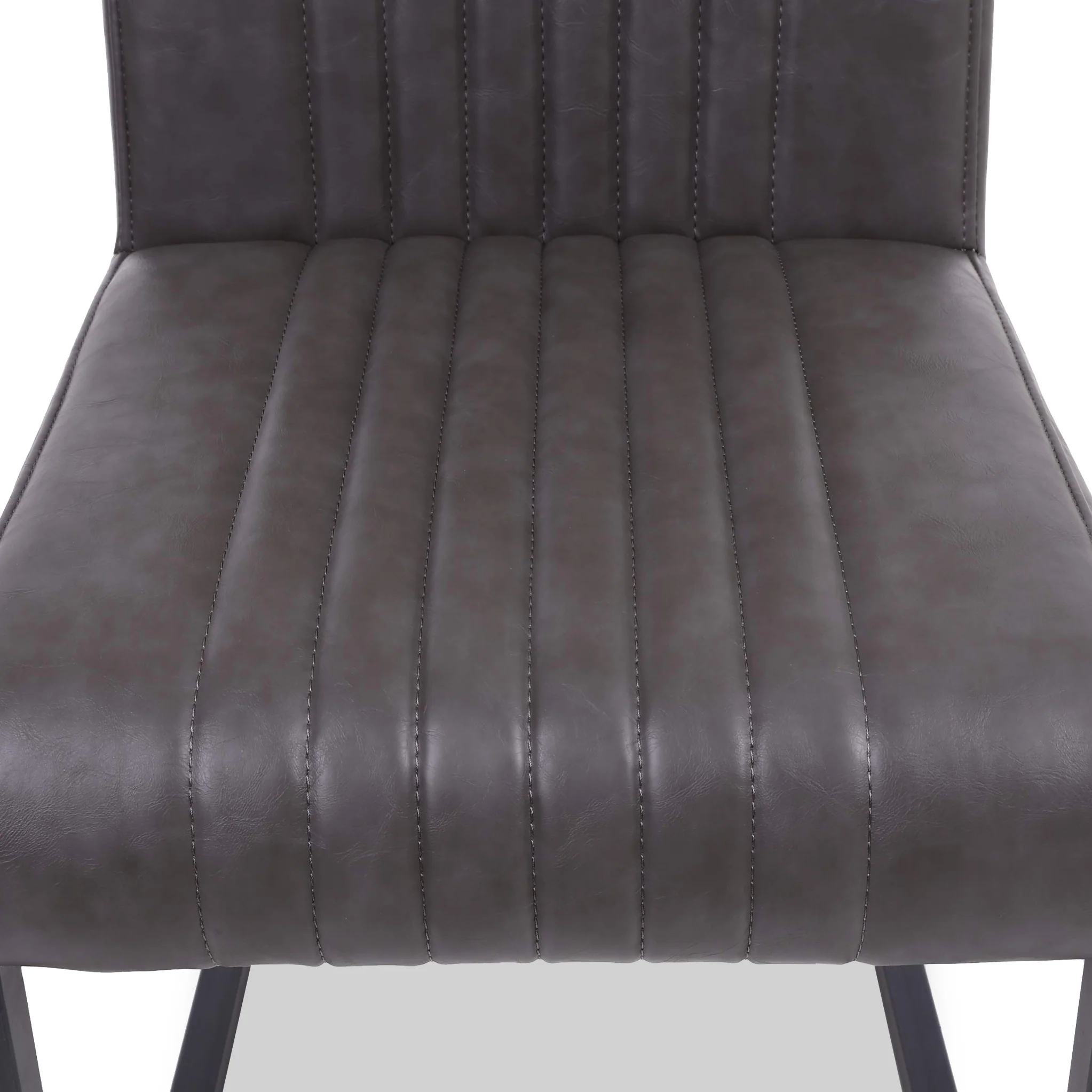 Branok Cantilever Grey Faux Leather Dining Chair - Image 11