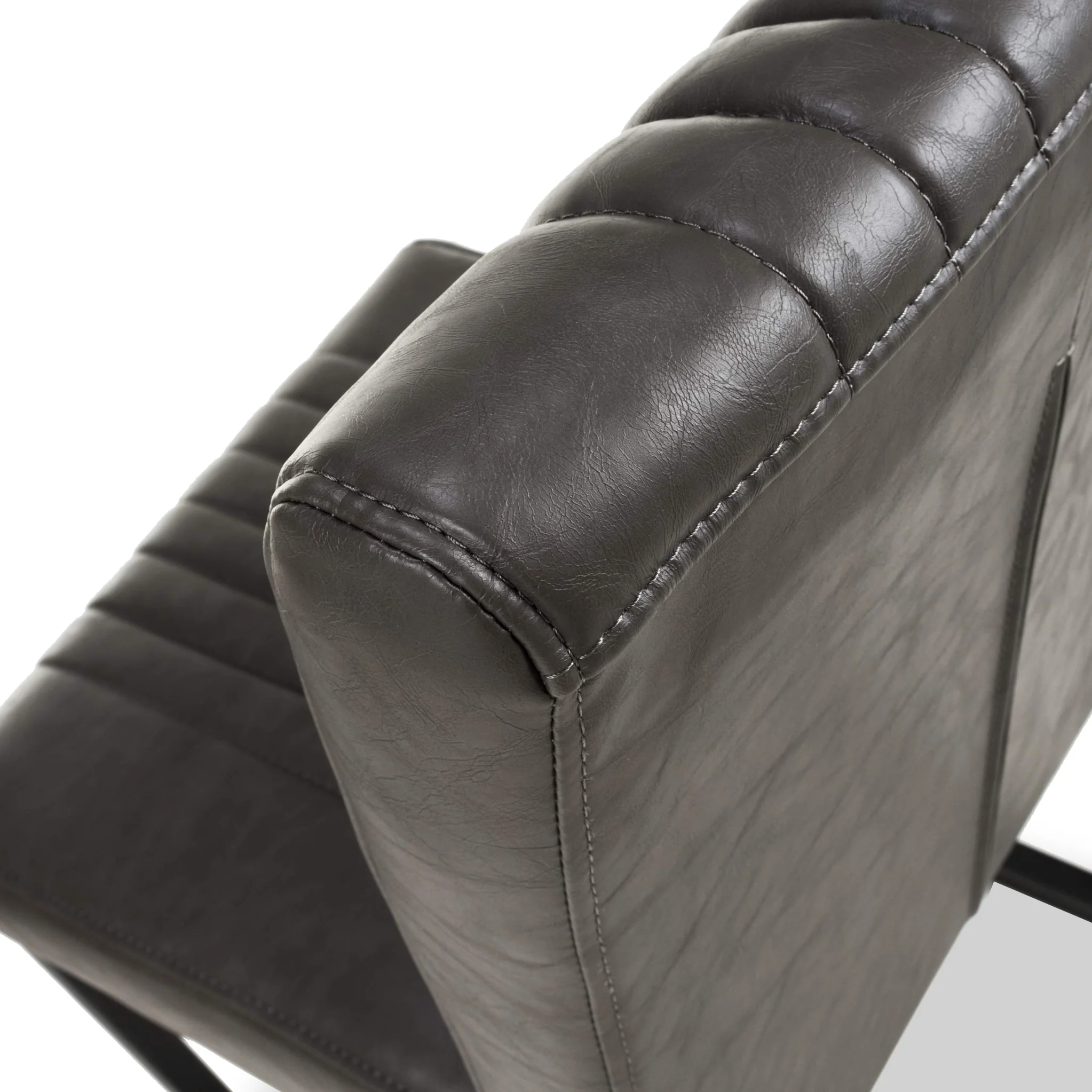 Branok Cantilever Grey Faux Leather Dining Chair - Image 12