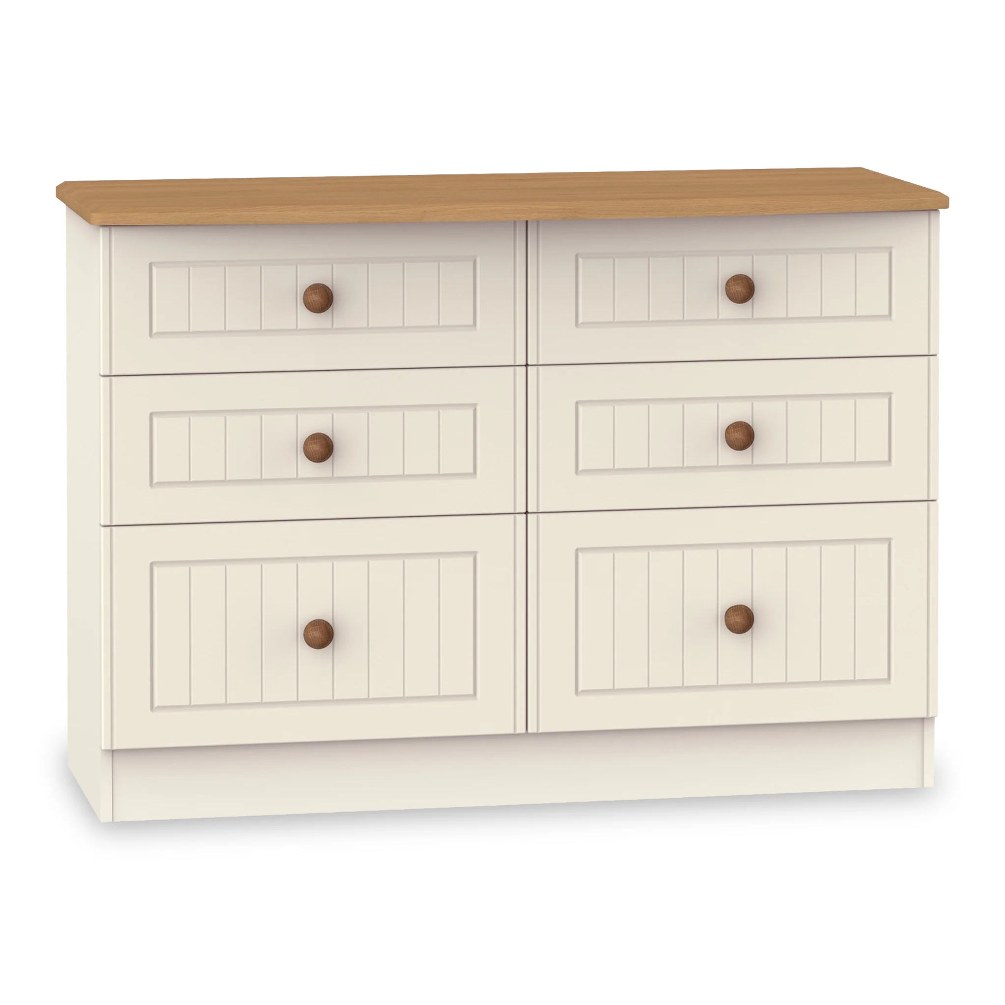 Brixham Cream 6 Drawer Wide Chest