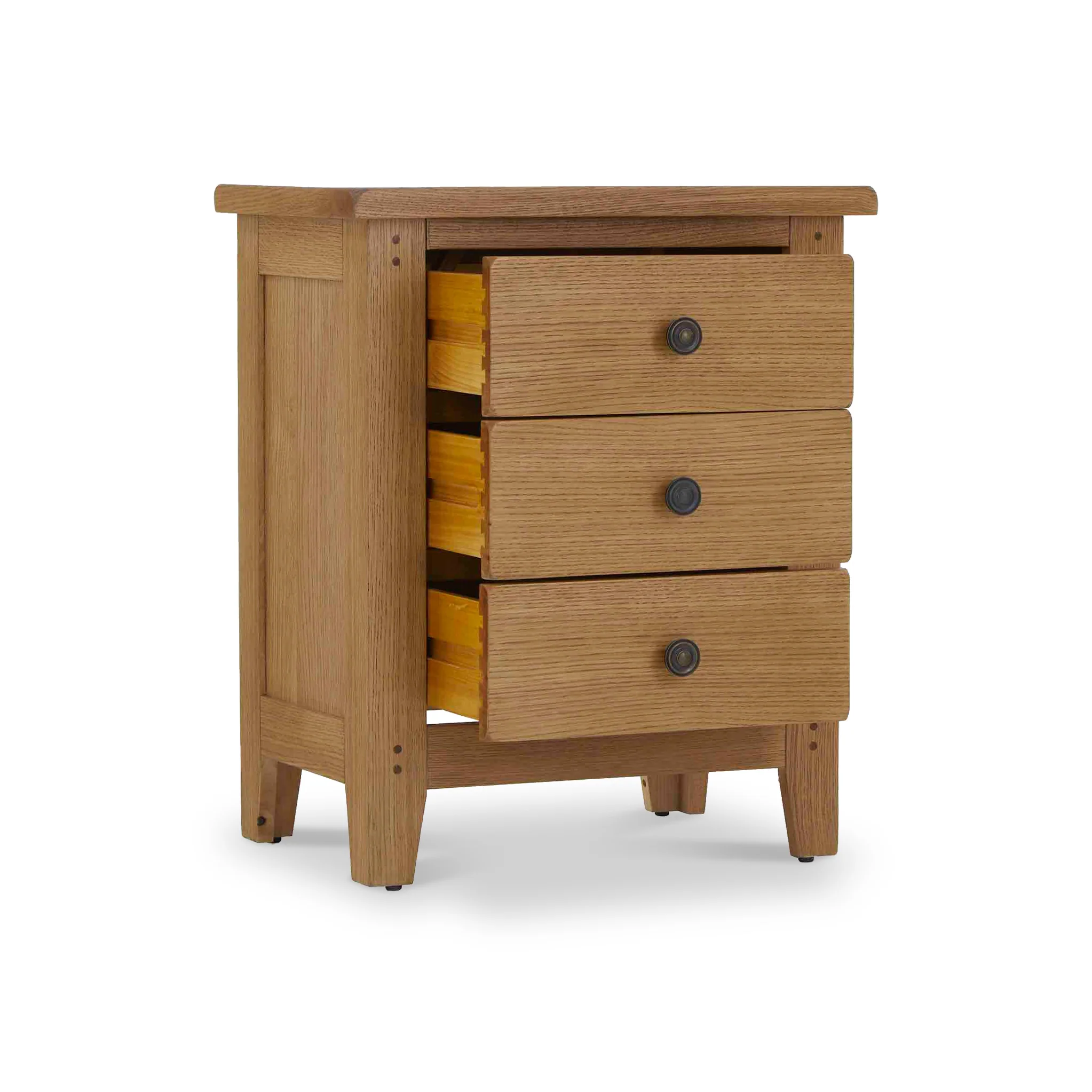 Broadway Oak Bedside Table - Image 5