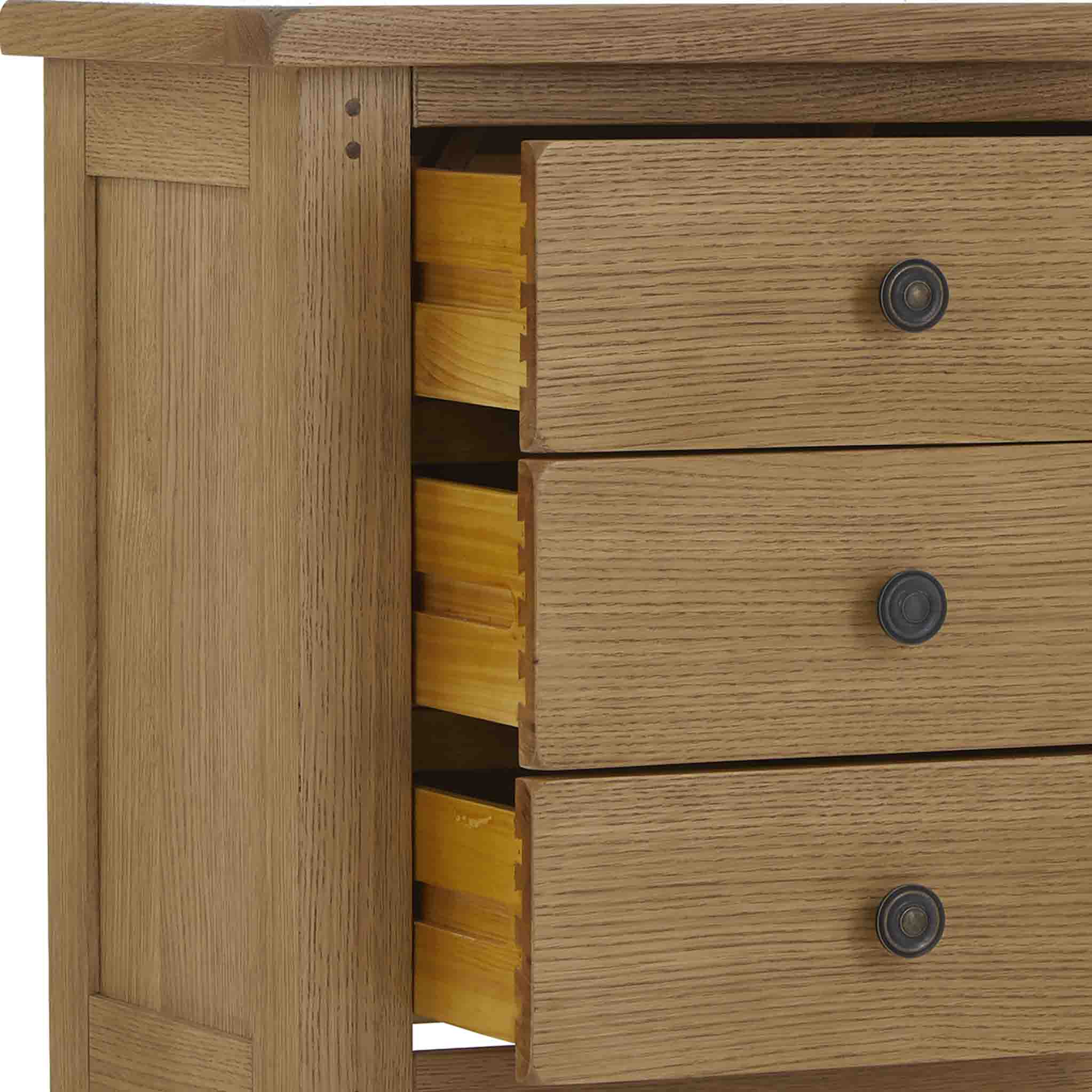 Broadway Oak Bedside Table - Image 8
