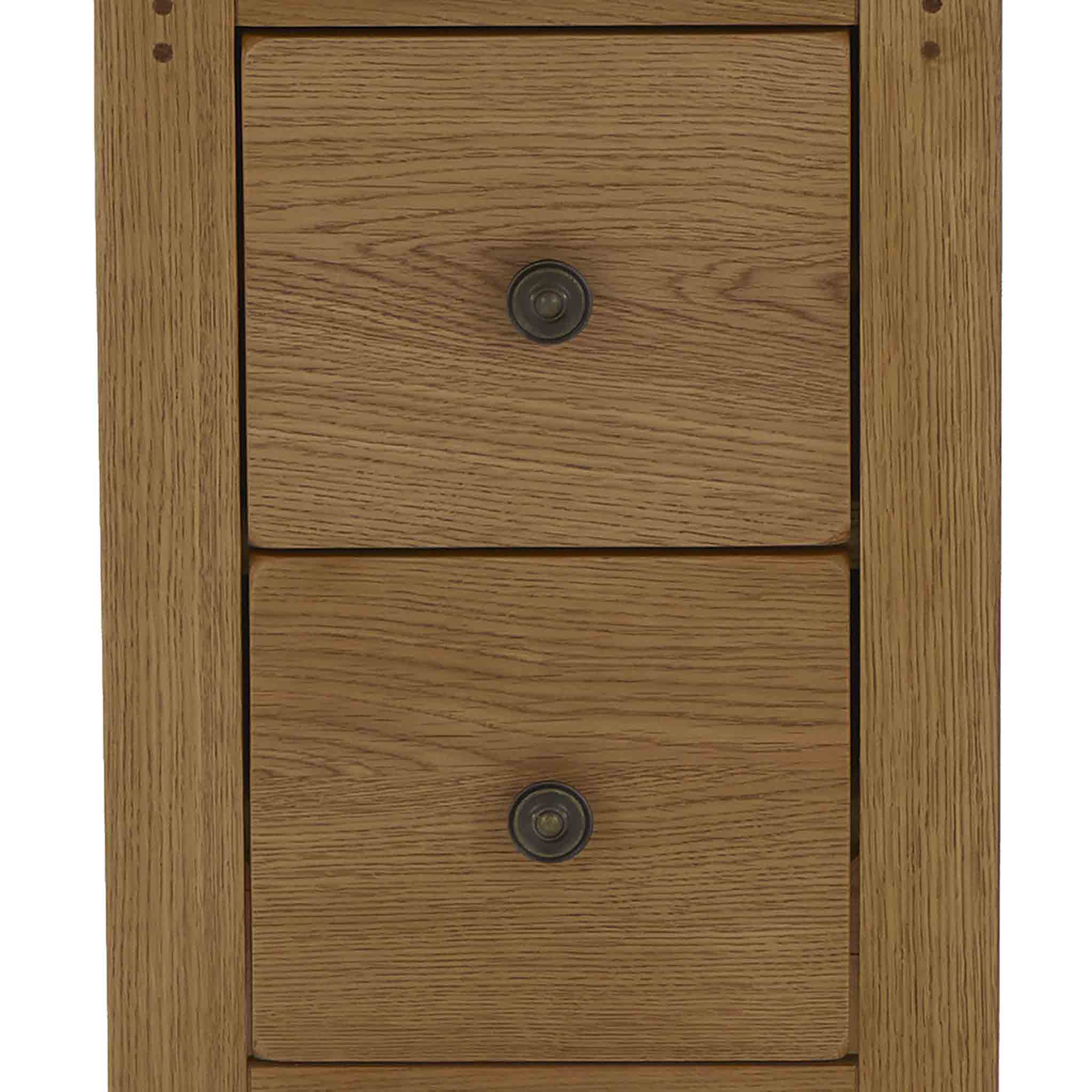 Broadway Oak Narrow Bedside Table - Image 9