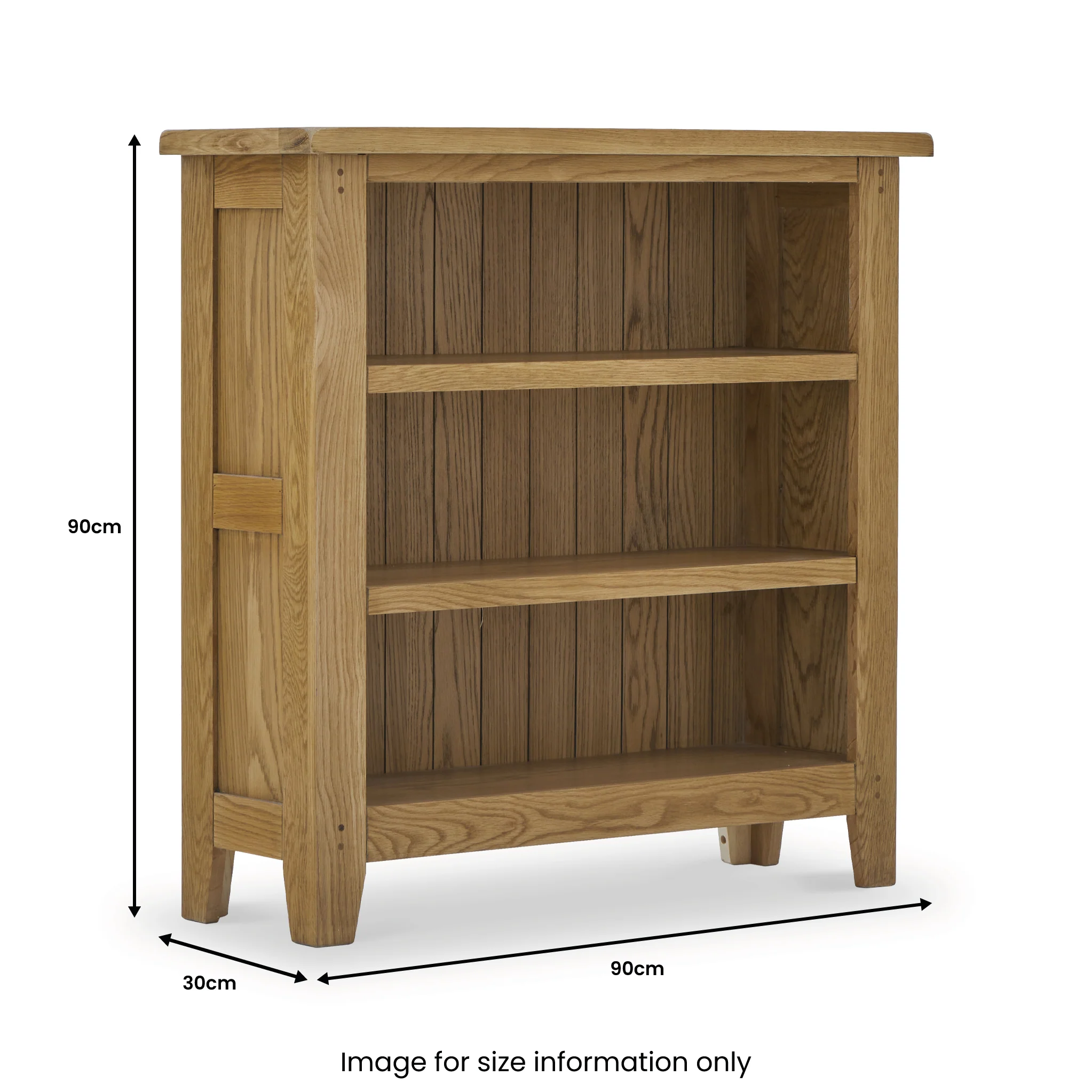 Broadway Oak Low Bookcase - Image 10