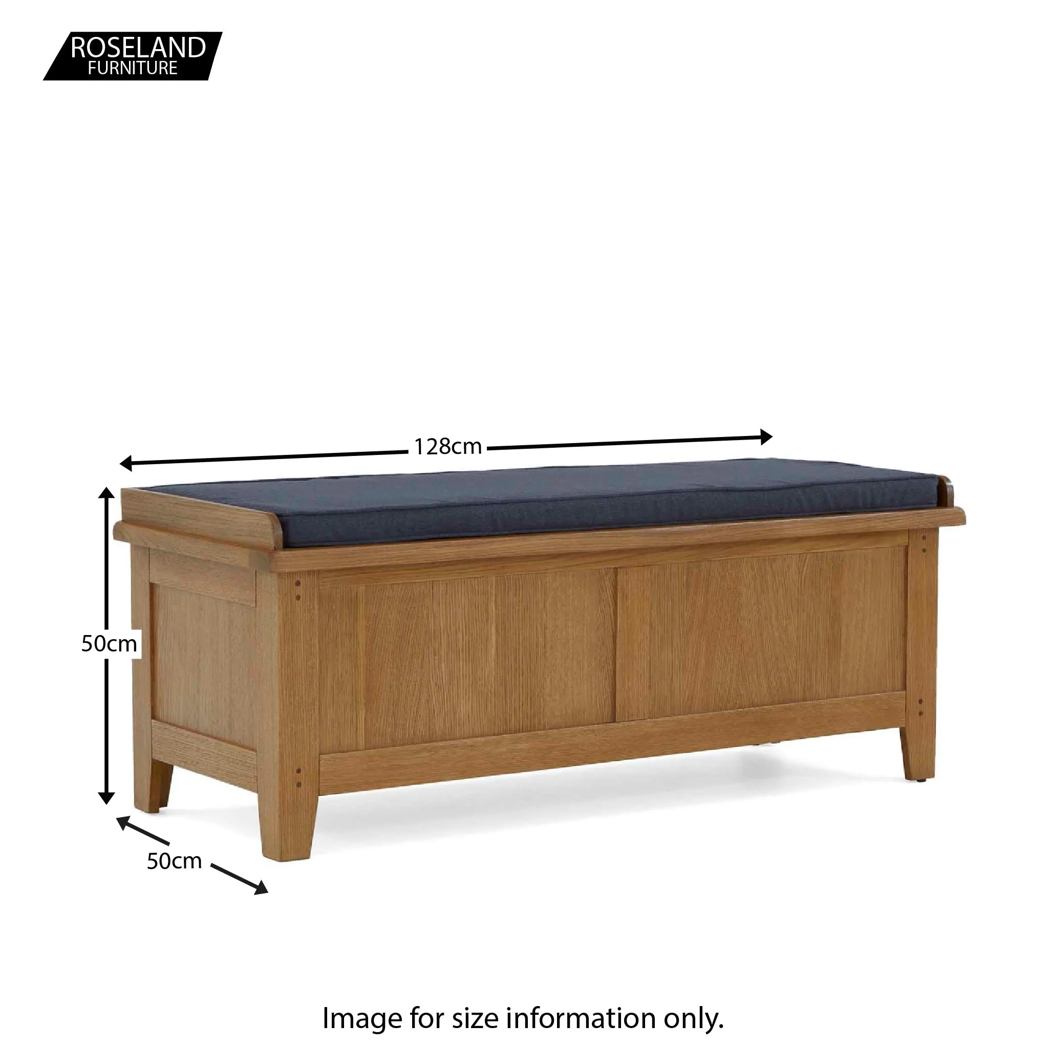 Broadway Oak Storage Bench - Image 12