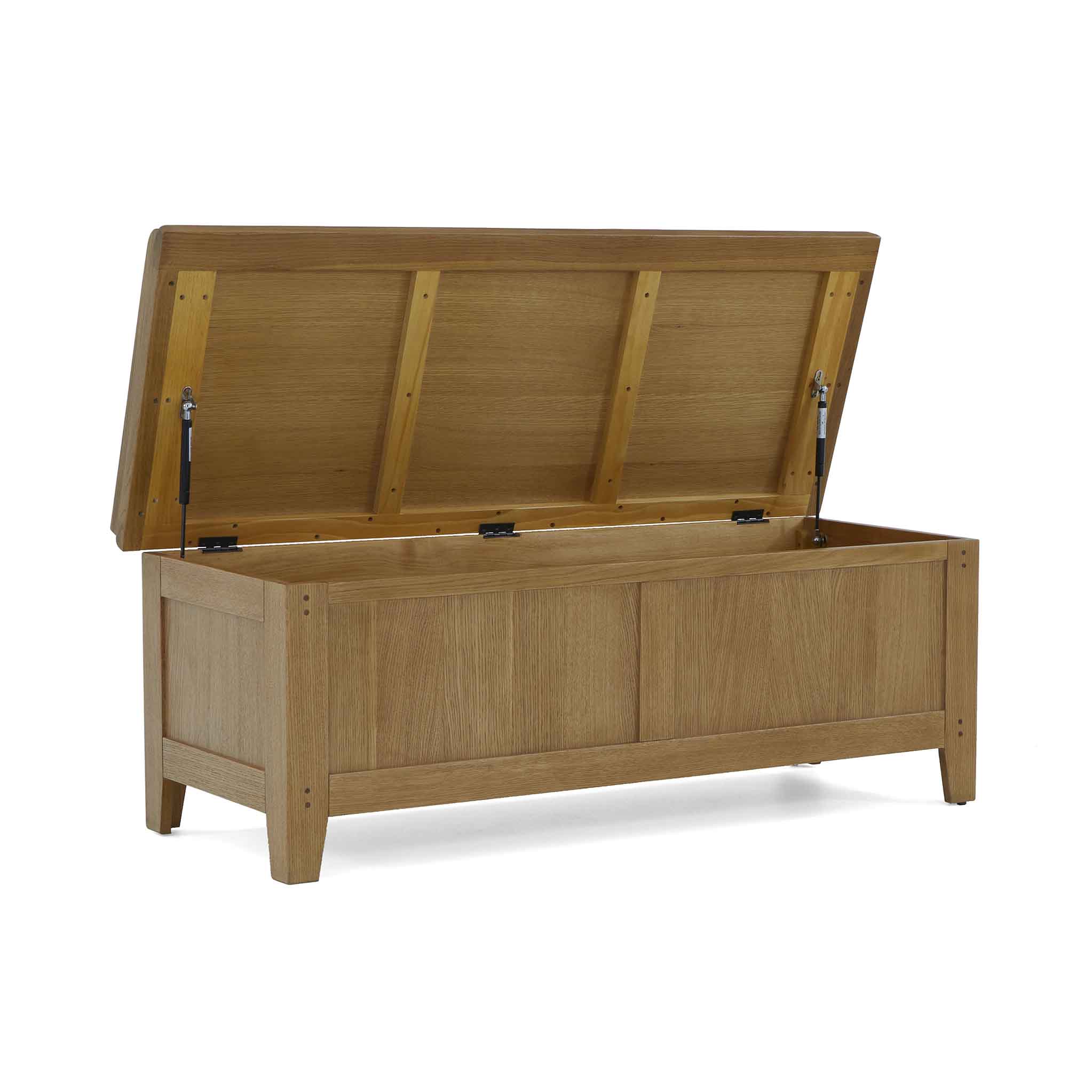 Broadway Oak Storage Bench - Image 5