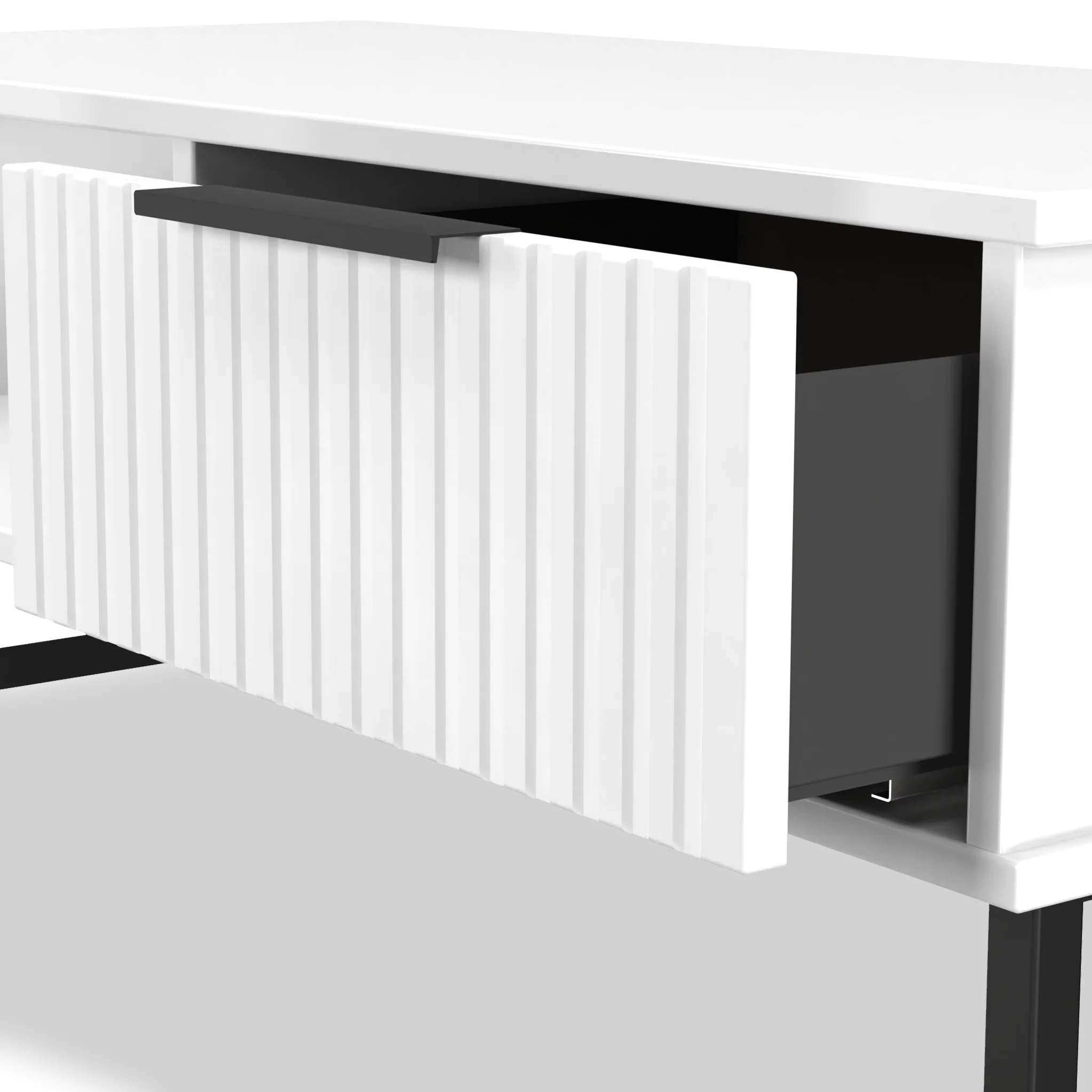Callo Fluted 1 Drawer Coffee Table - Image 4