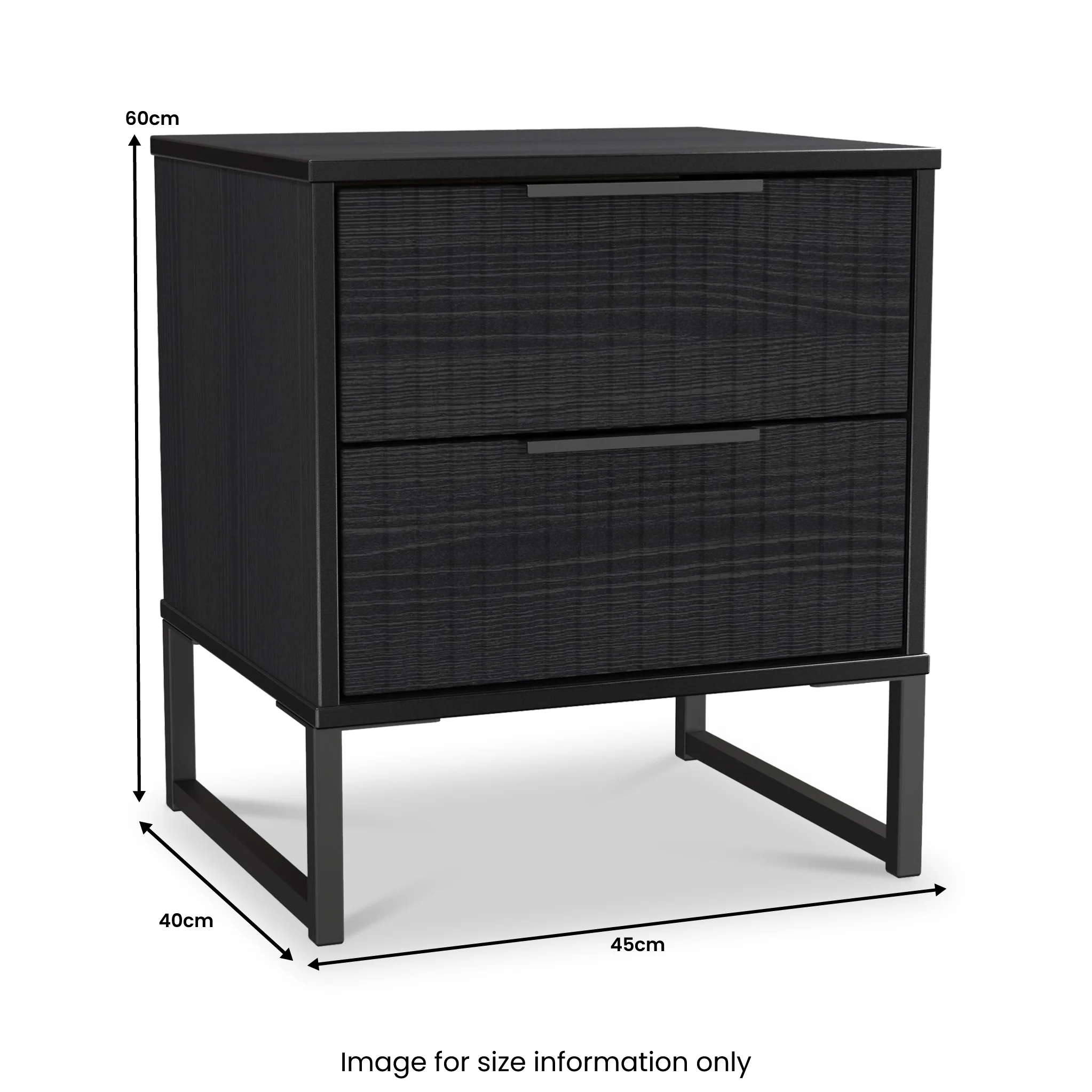 Callo Fluted 2 Drawer Bedside Table - Image 13