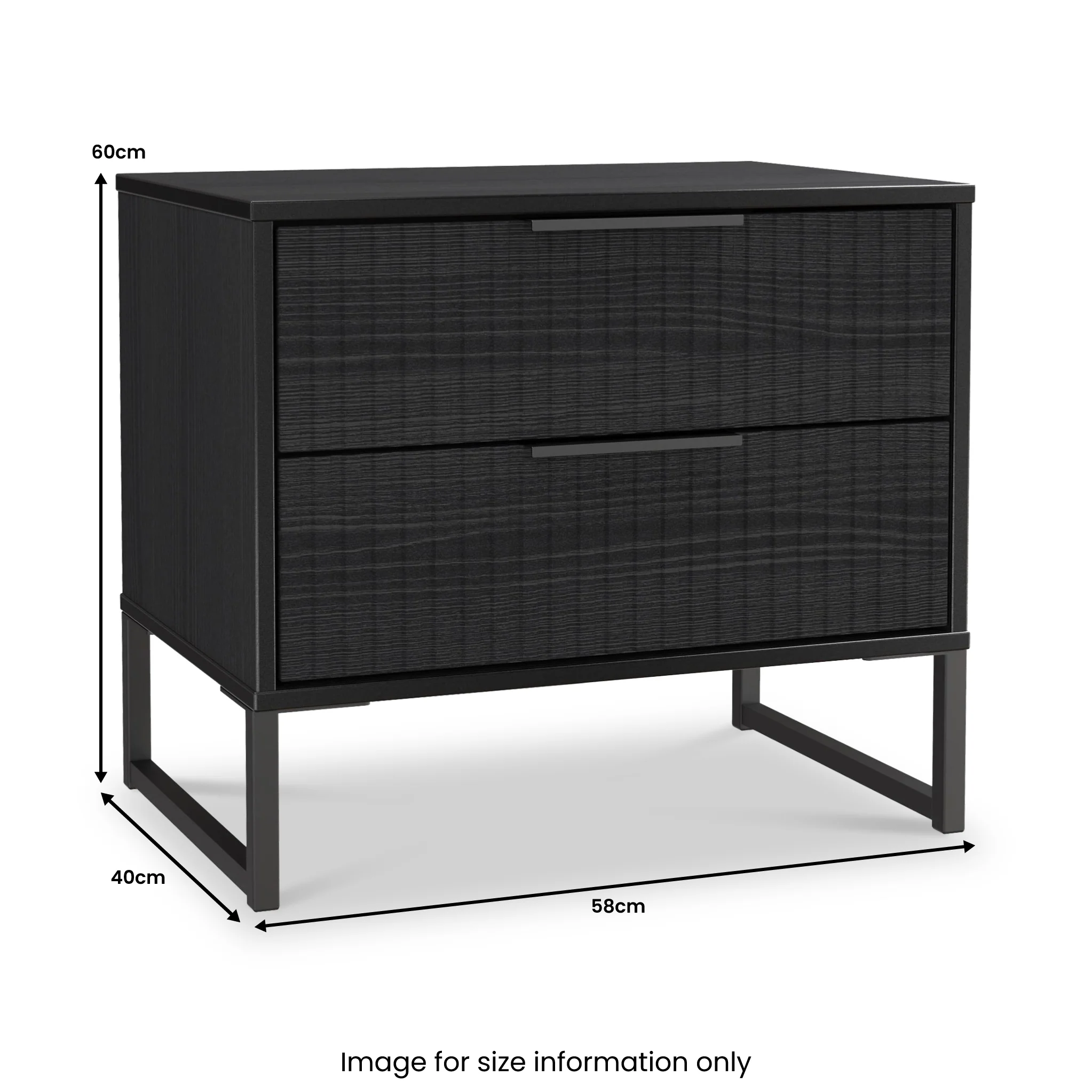 Callo Fluted 2 Drawer Side Table - Image 13