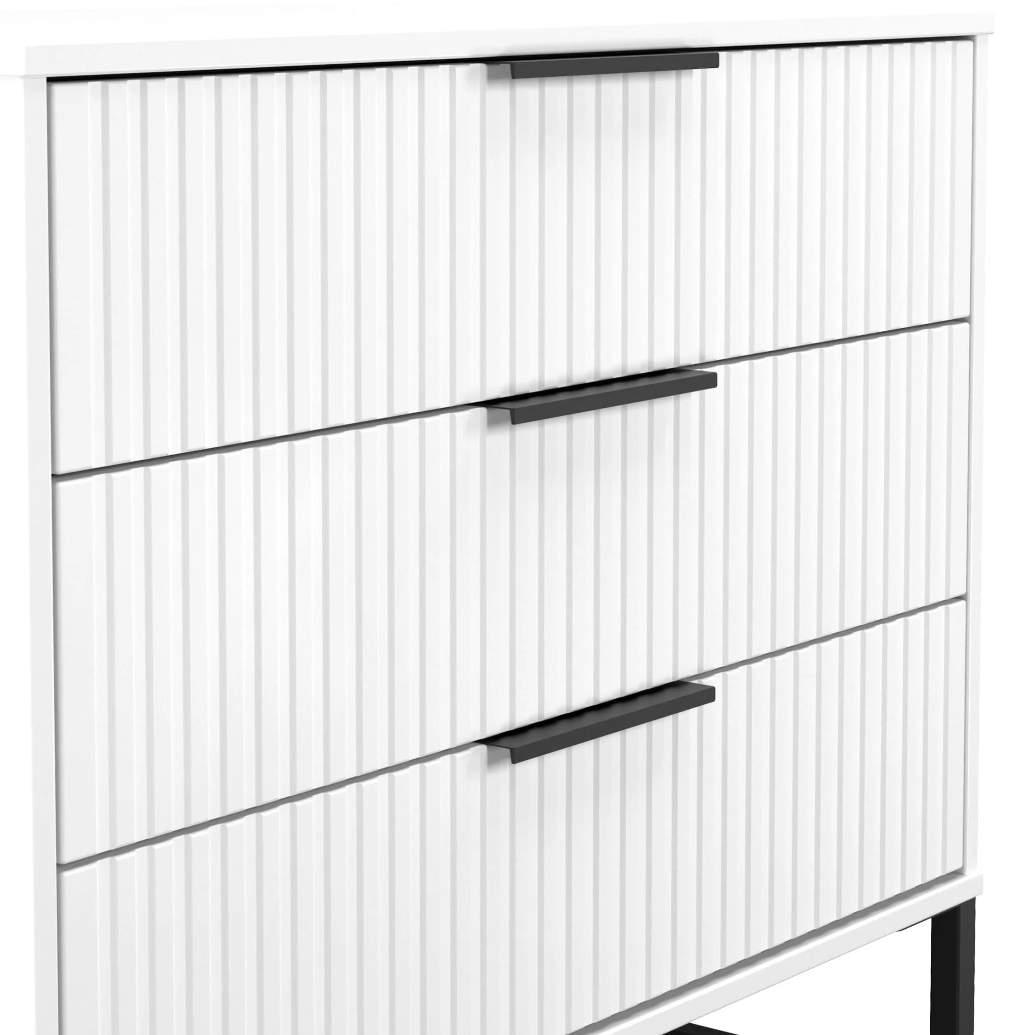 Callo Fluted 3 Drawer Wide Chest - Image 5