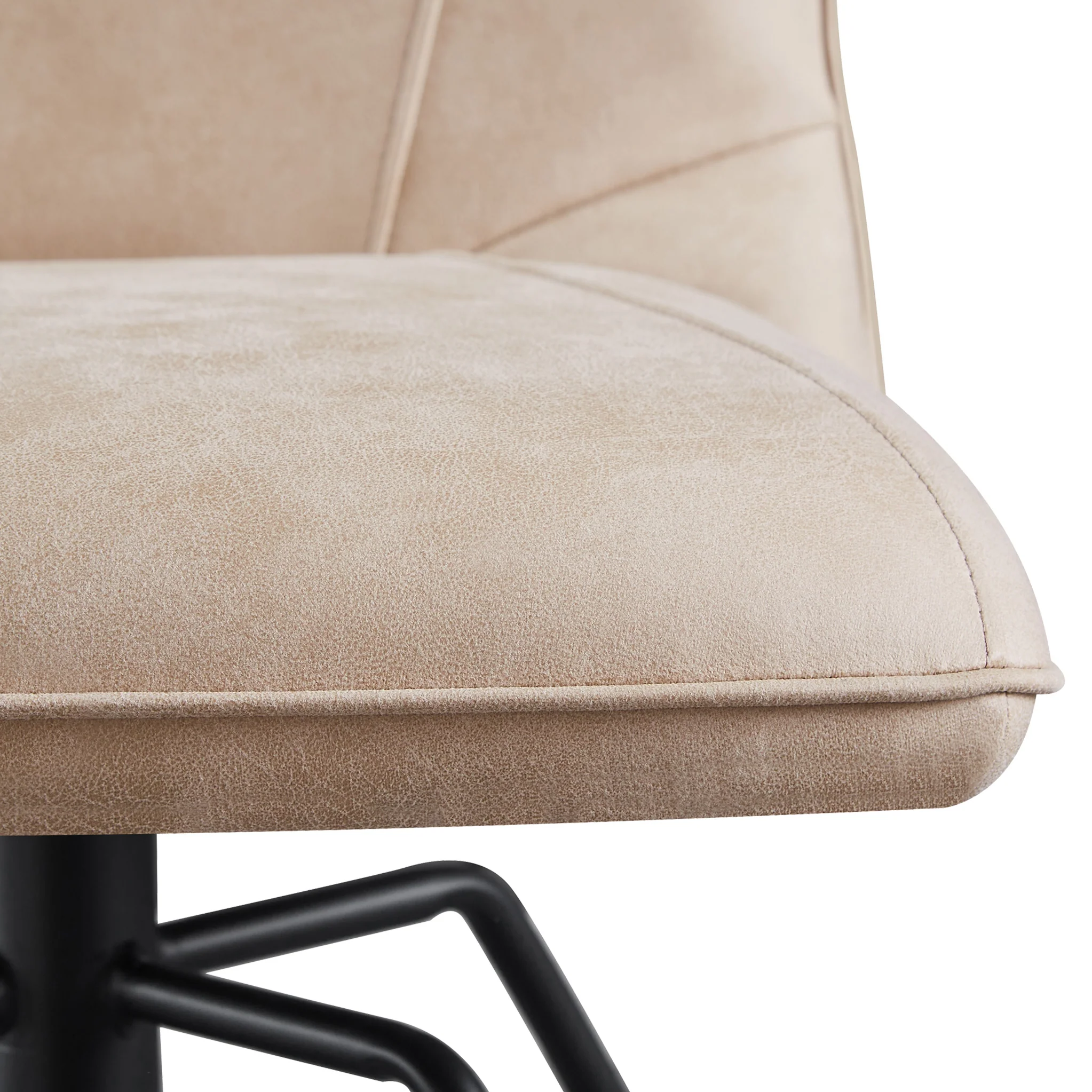 Calmore Taupe Faux Suede Dining Chair - Image 4