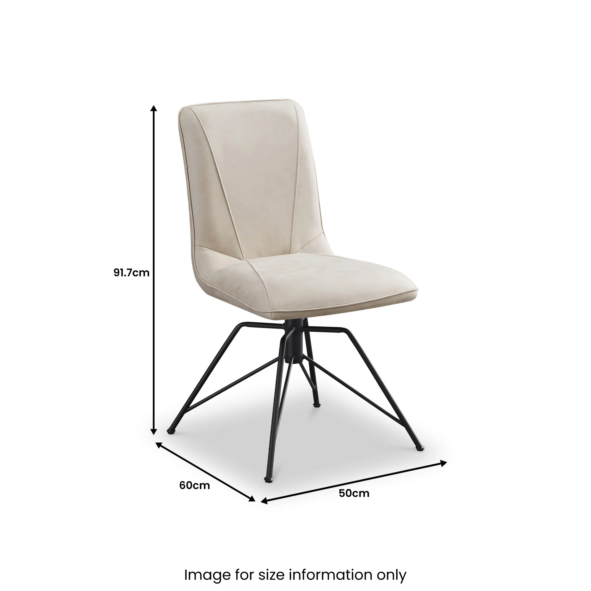 Calmore Taupe Faux Suede Dining Chair - Image 7