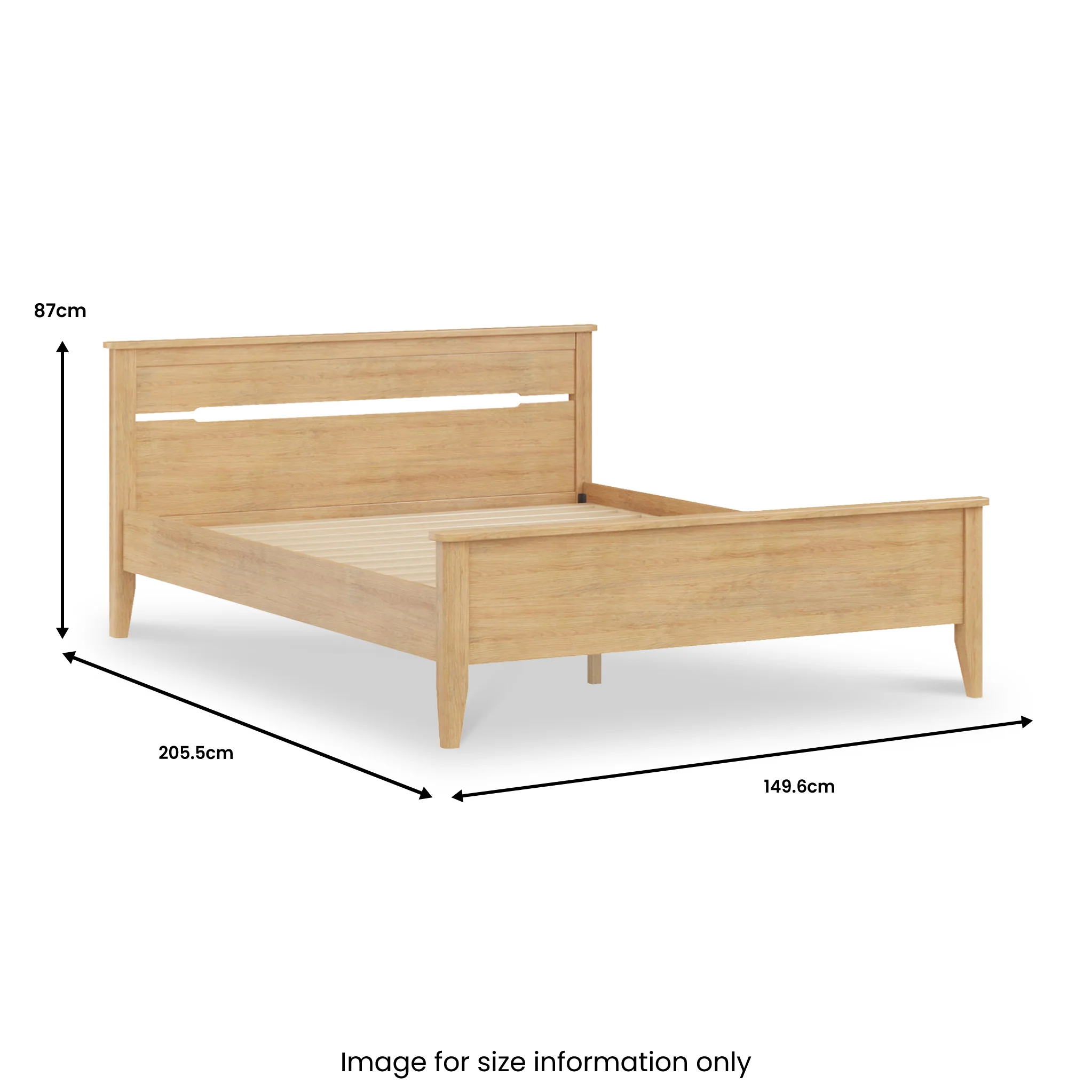 Camdale Oak Bed Frame - Image 6