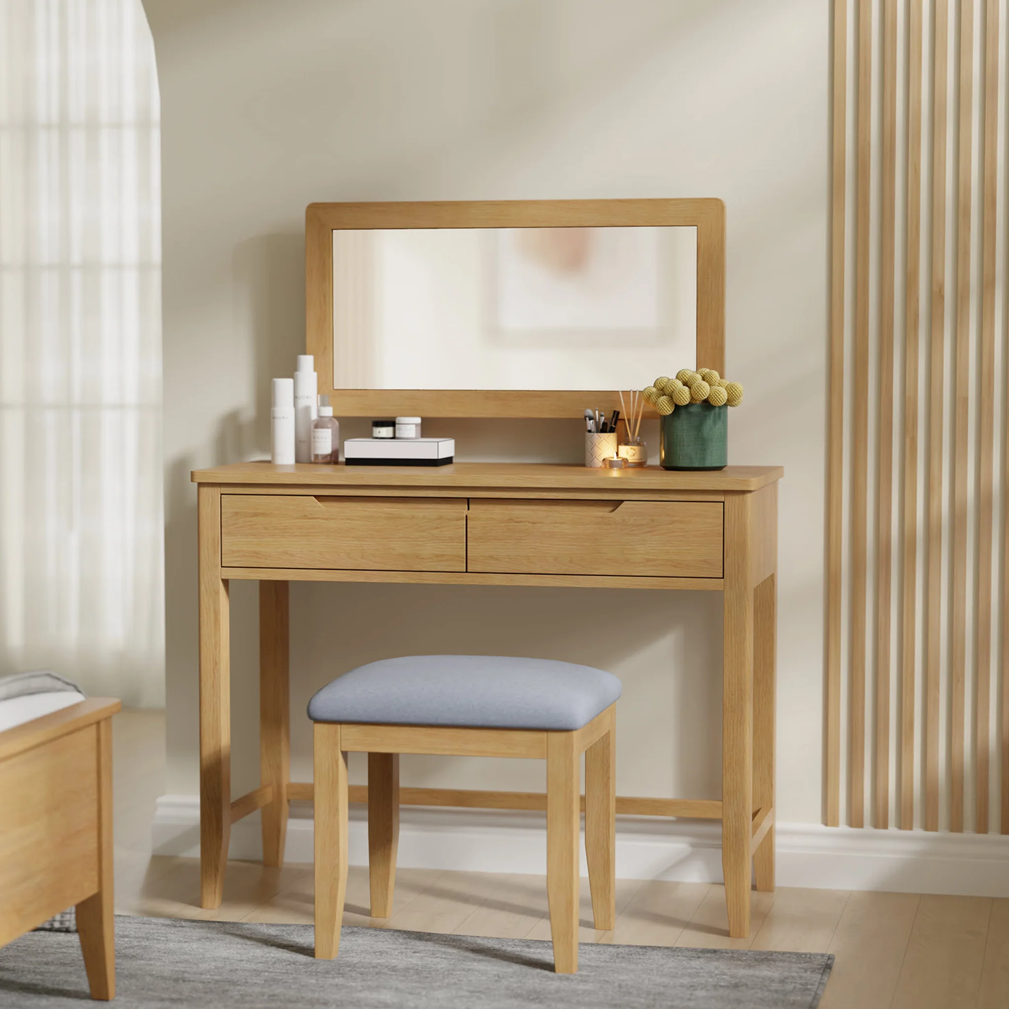 Camdale Oak Dressing Table Mirror - Image 2