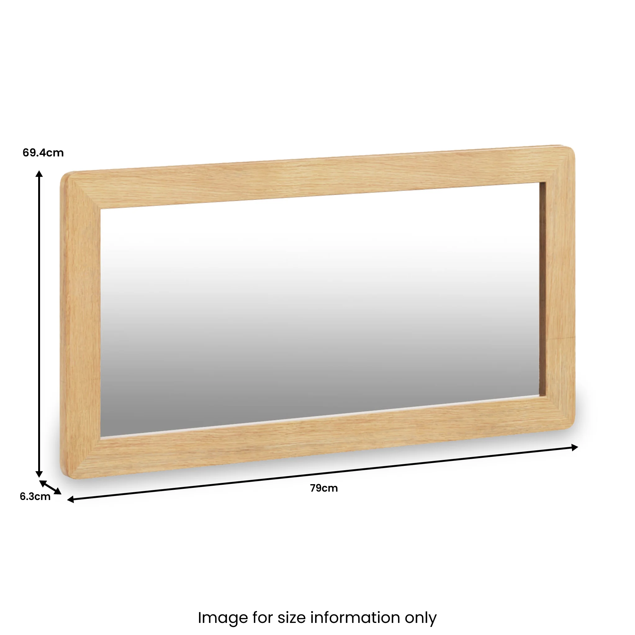 Camdale Oak Dressing Table Mirror - Image 4