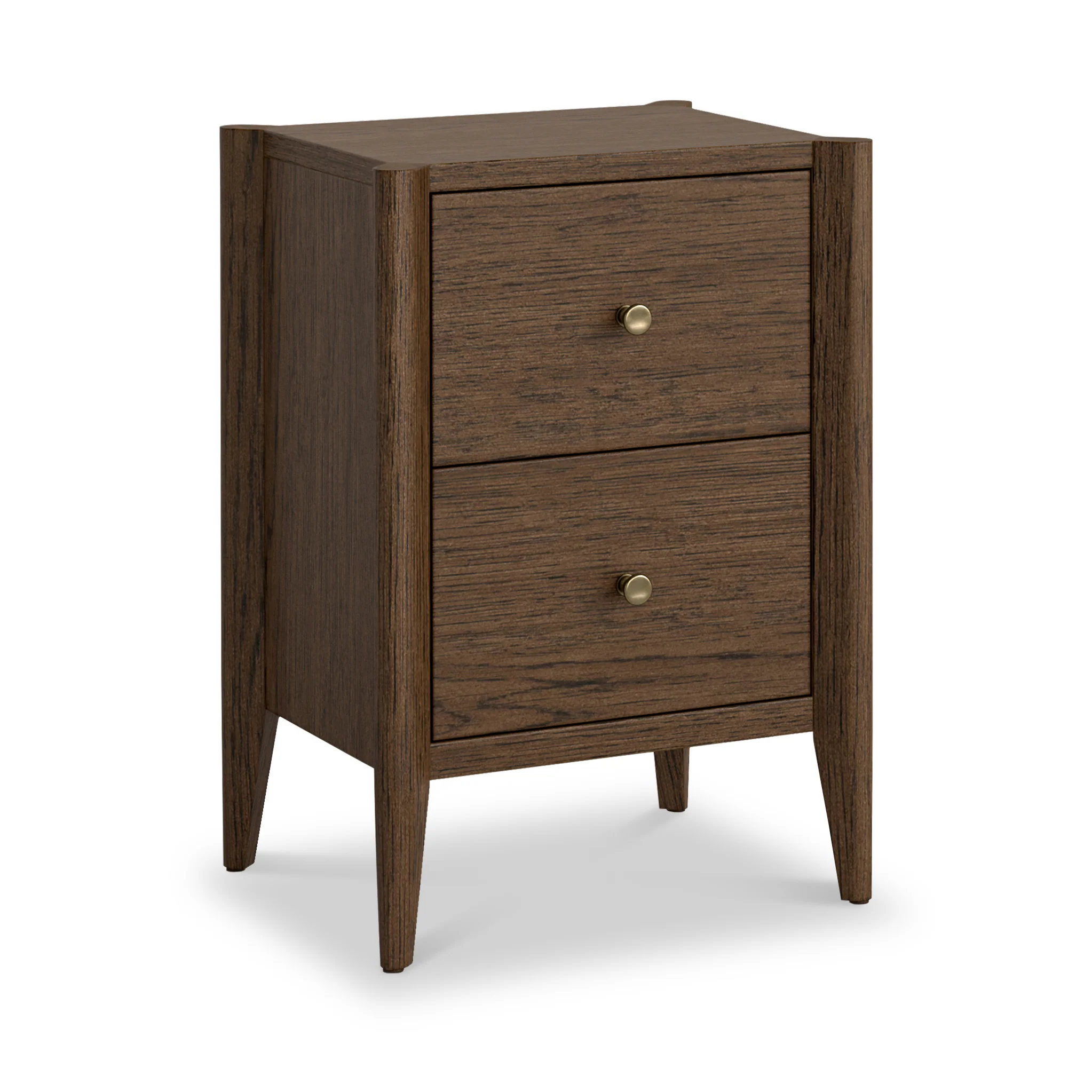 Cavell Oak 2 Drawer Bedside Table